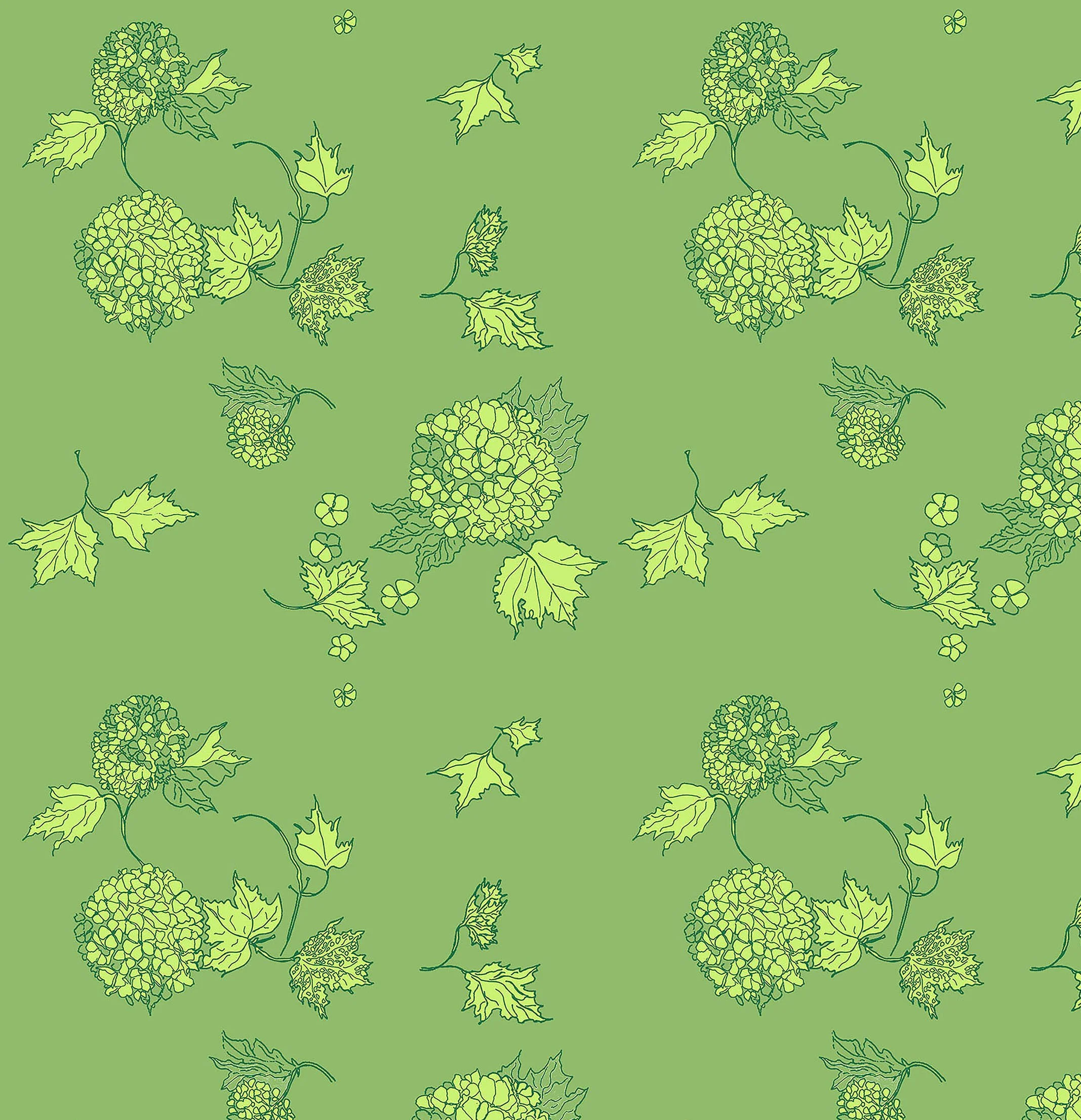 Leafy Green Botanical Tablelinen