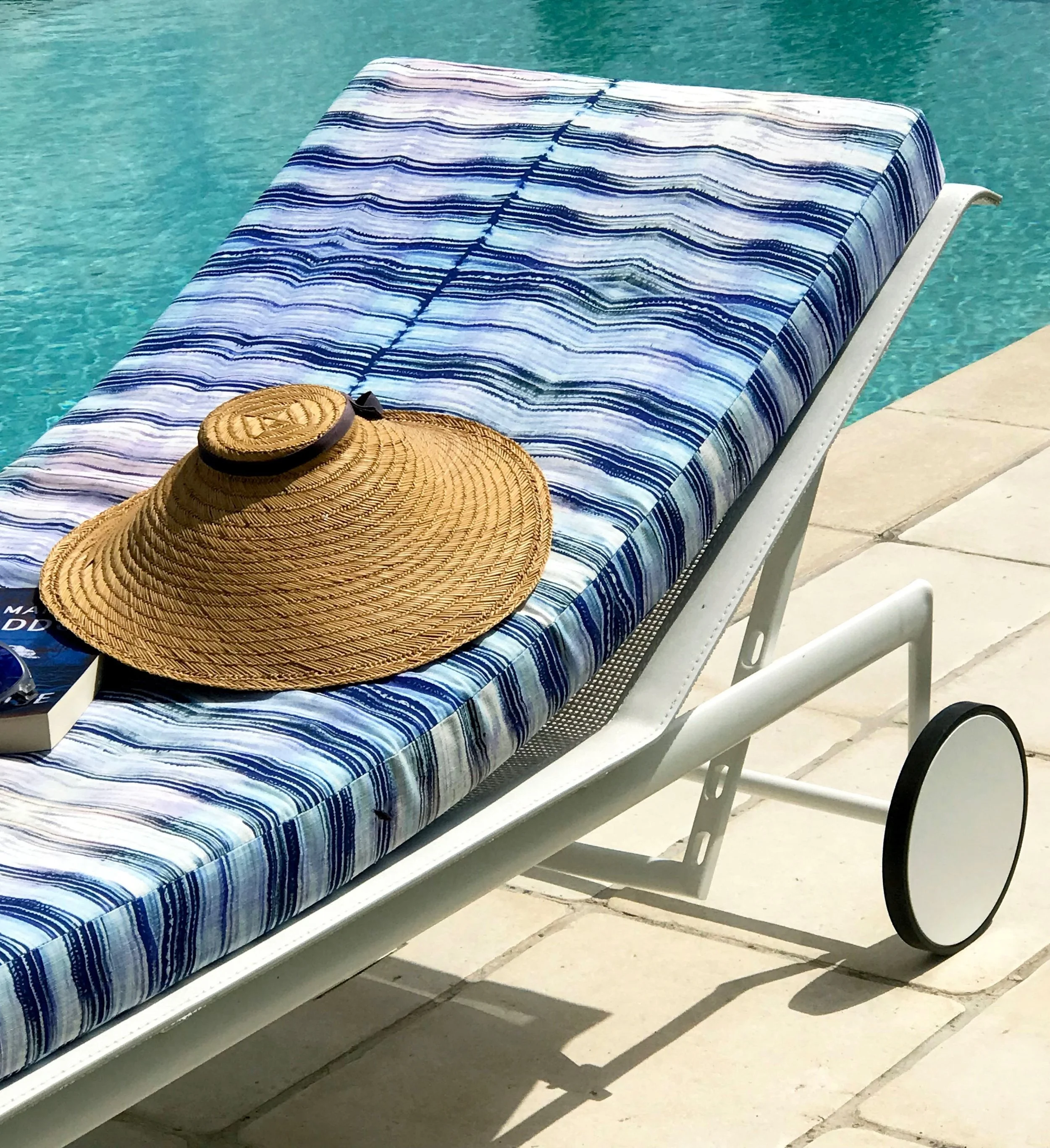 Aegean Stripes  Blue Upholstery Fabric