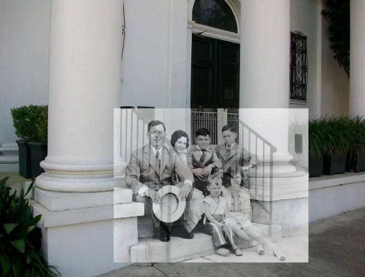 Huey P. Long and family