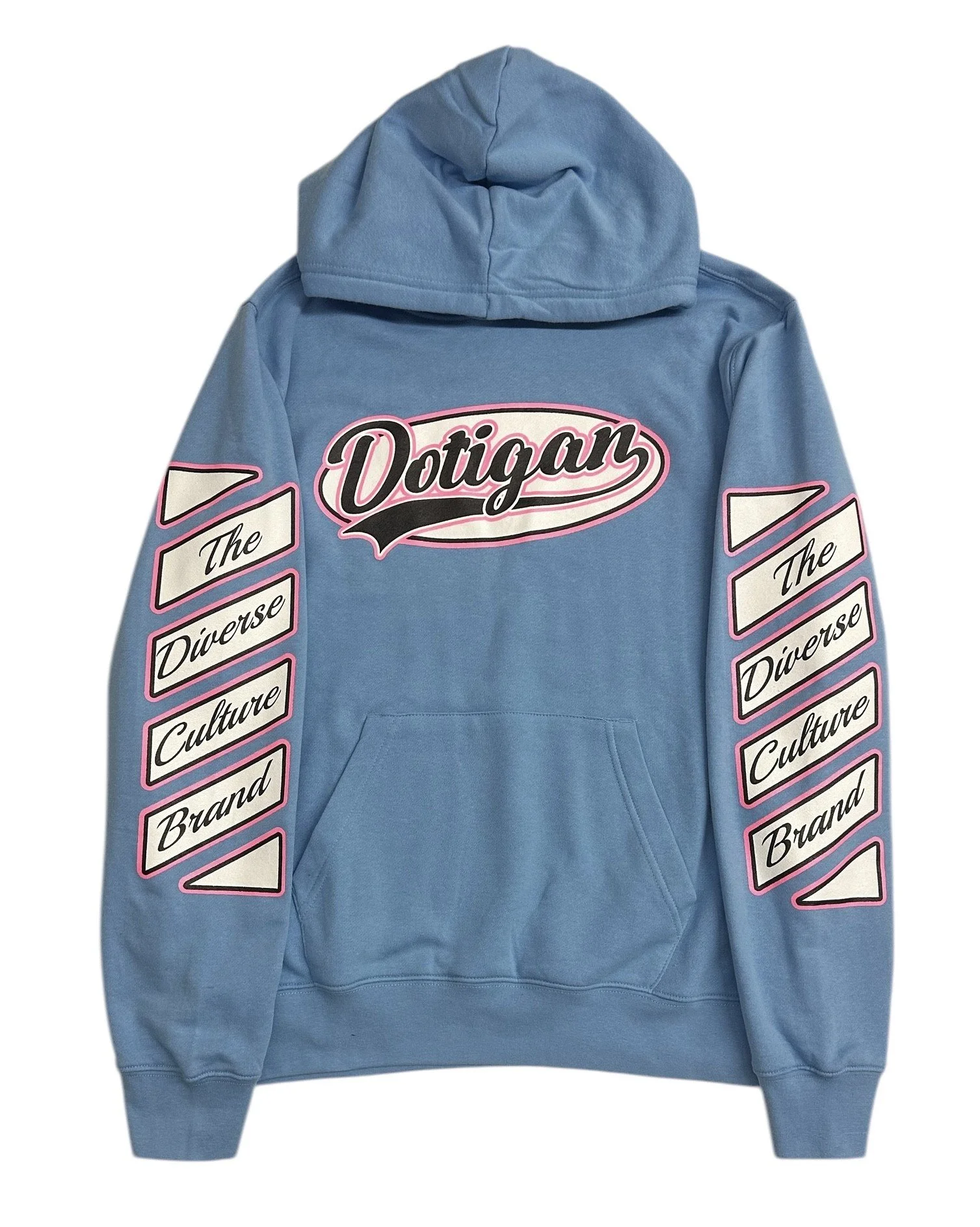 CURSIVE OVAL HOODIE - LIGHT BLUE