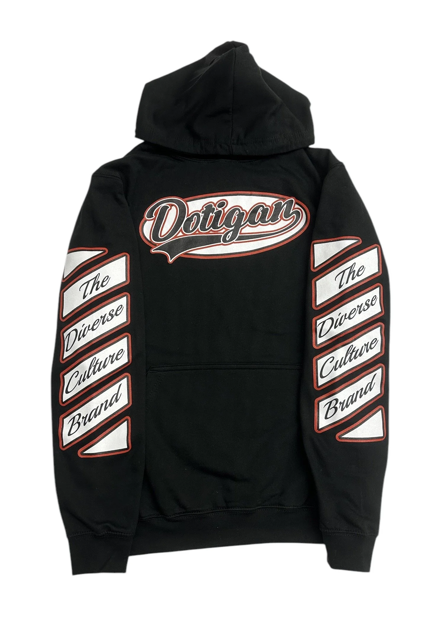 CURSIVE OVAL HOODIE - BLACK