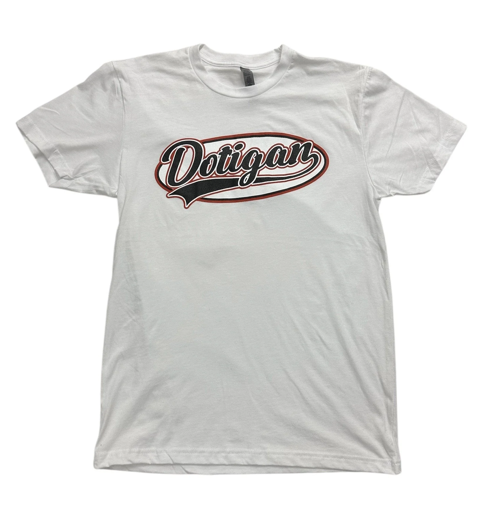 CURSIVE OVAL TEE - WHITE