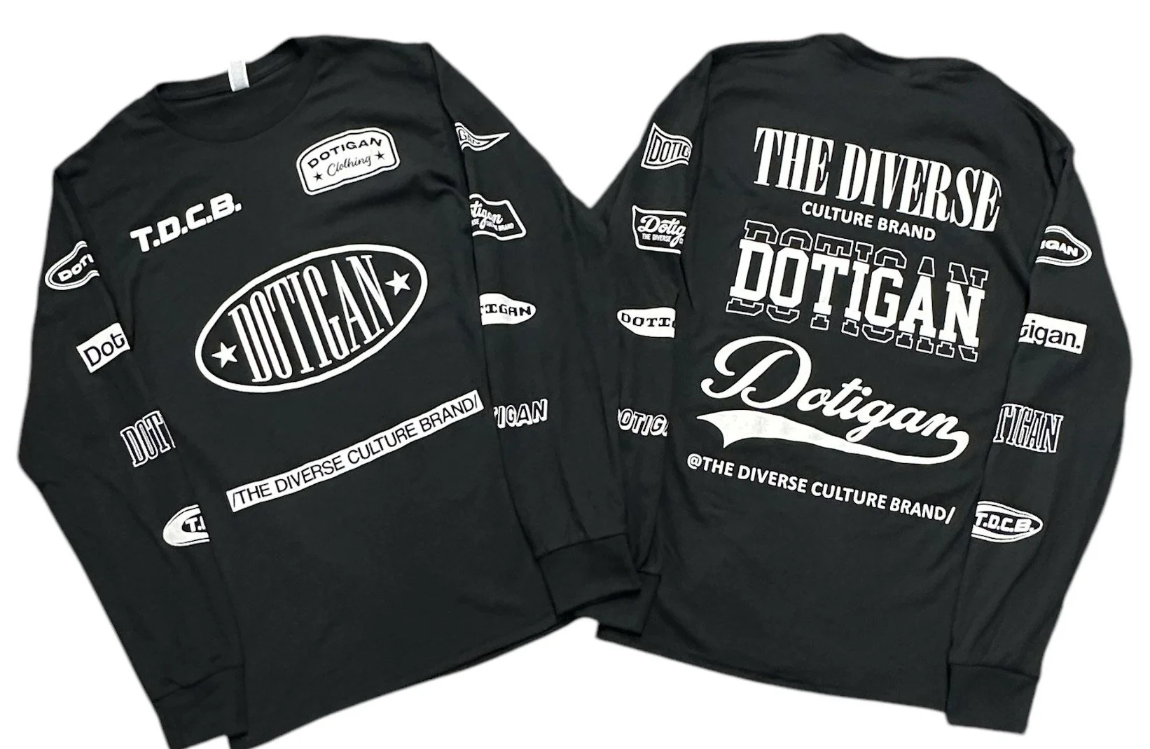 MUTI LOGO LONGSLEEVE TEE - BLACK