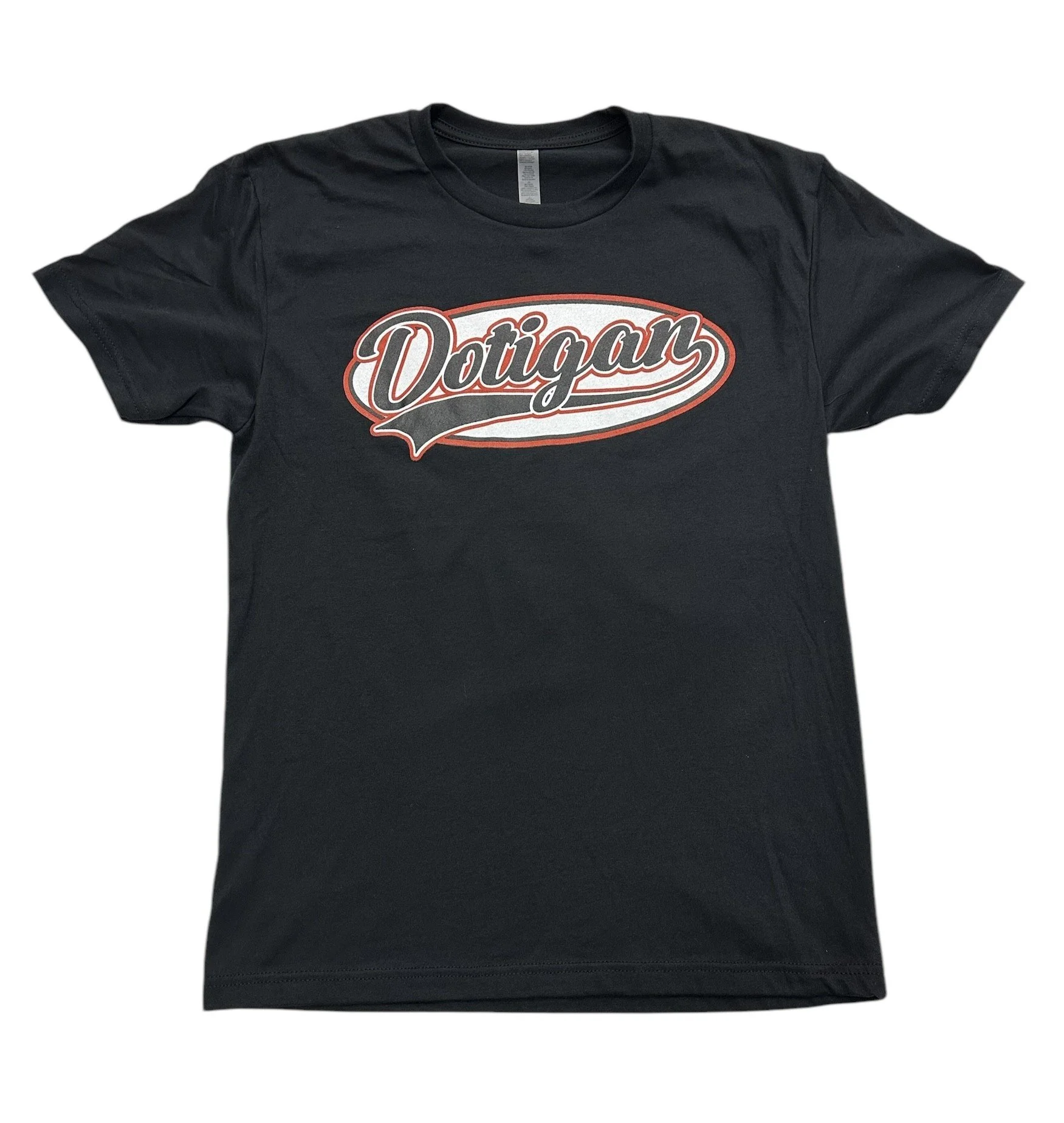 CURSIVE OVAL TEE - BLACK