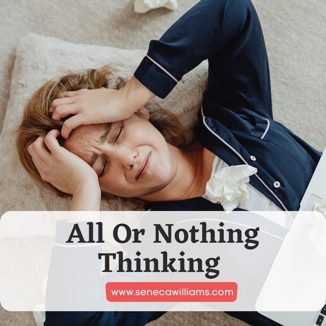 Dear Perfectionist, ⁣
All-or-nothing thinking is a cognitive distortion that involves viewing the world in extremes. 

It's also known as &quot;dichotomous thinking&quot; or &quot;black-and-white thinking&quot;

Let's chat about defense mechanisms, s