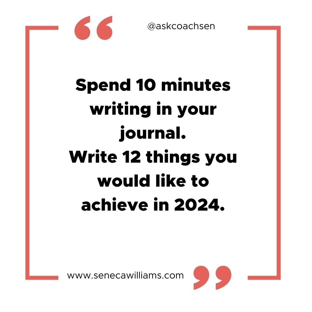 Try journaling today. Check in on how you feel when you're writing it.⁣
You can write about personal and/or professional achievements. 

Contact Info: 

Website: www.senecawilliams.com 

Email:support@senecawilliams.com

No DMs. DMs are not monitored