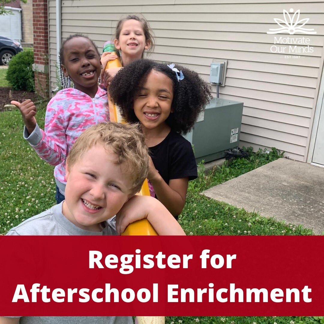 Are you looking for afterschool enrichment activities for your child this year? Registration is open for students in grades 1-8 to attend Motivate Our Minds afterschool. Programming runs Monday through Thursday afterschool until 5:30. Register throug