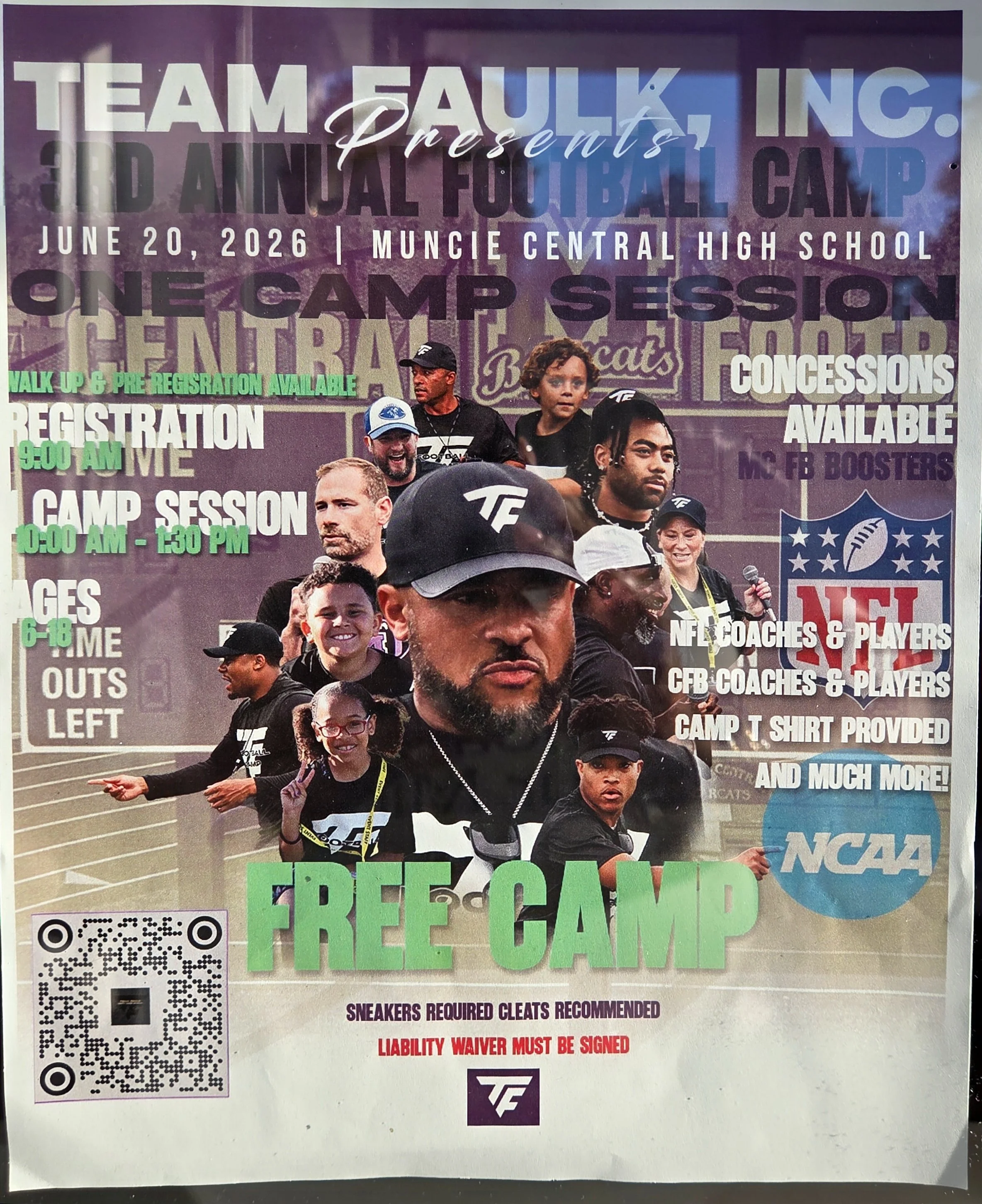 Team Faulk, Inc. Free Football Camp