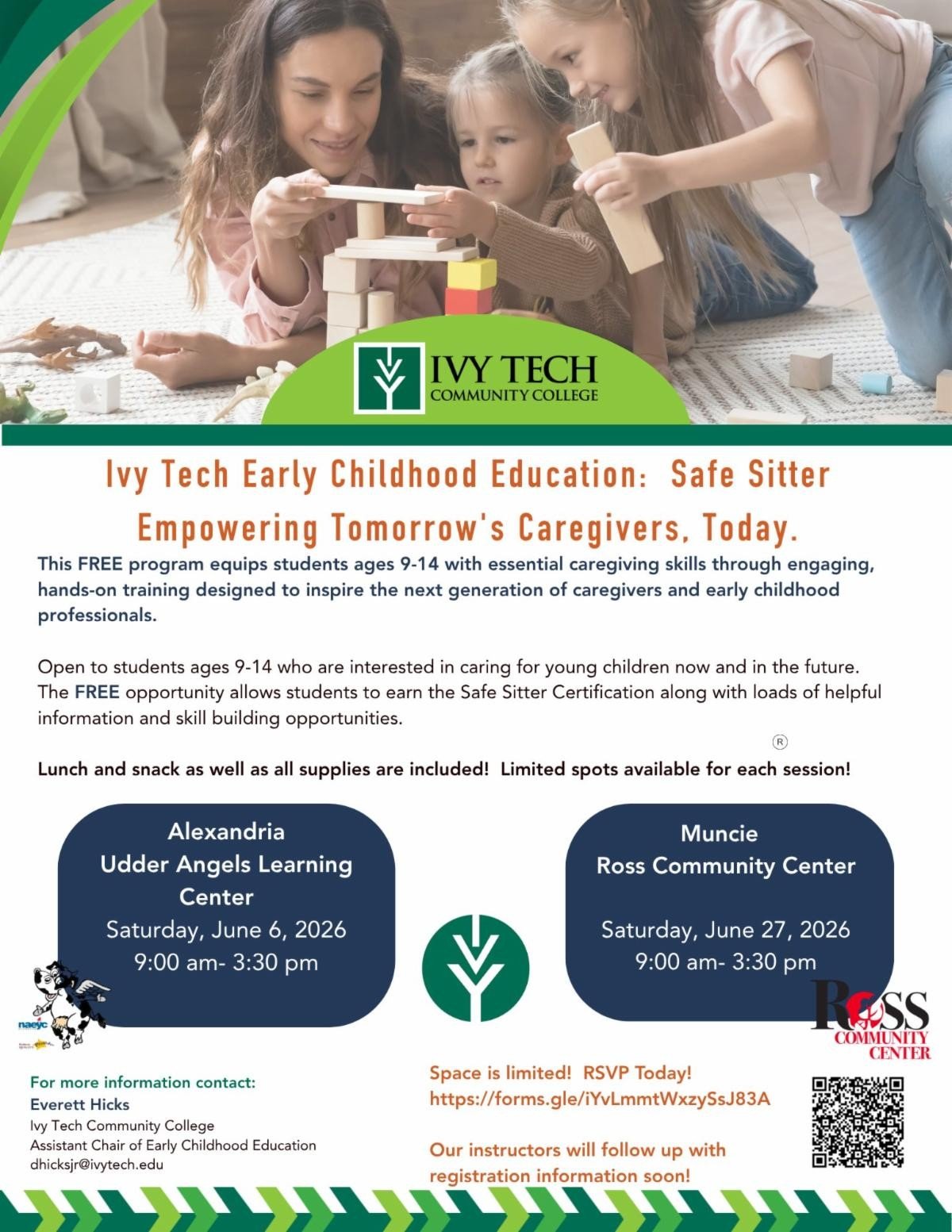 Ivy Tech Early Childhood Education: Safe Sitter Training (9-14 years)