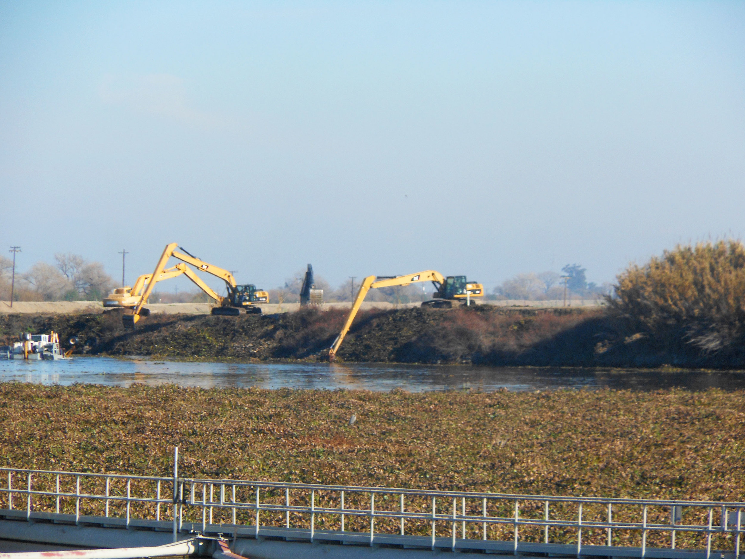  Friant Water Authority Maintenance Staff removing Hyacinth in &nbsp;conjunction with SLDMWA in the California Delta 