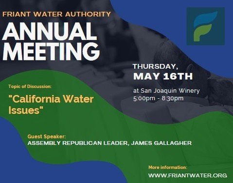 RSVP now for the 2024 FWA Annual Meeting! Join us for dinner, entertainment and a discussion on California water issues.