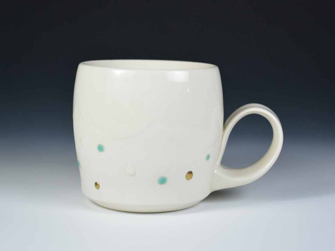 Mynthia McDaniel: Cloud Series porcelain cup. 