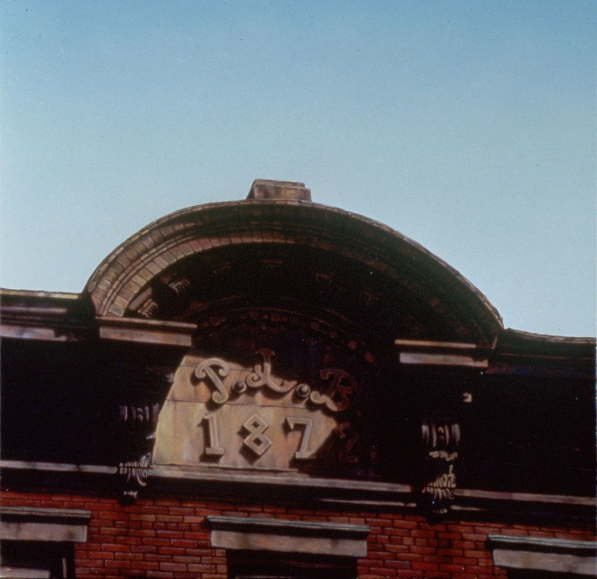  P.L.B. 1872,&nbsp;12"x12", 1994, Oil on Masonite, Collection: Leslie Heller, NY 