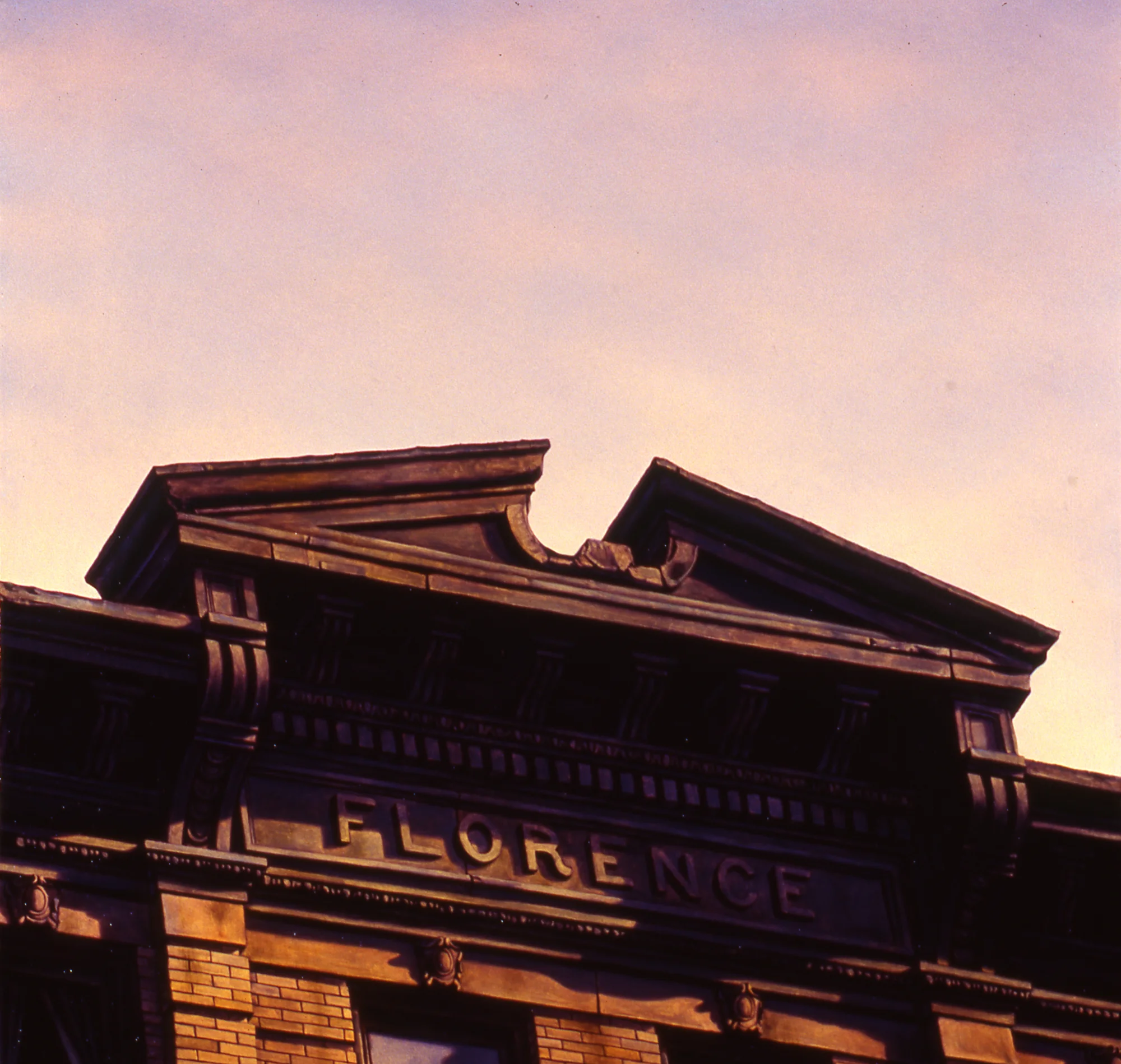  Florence, 12"x12", 1994, Oil on Masonite, Collection: Marie Illos, NY 