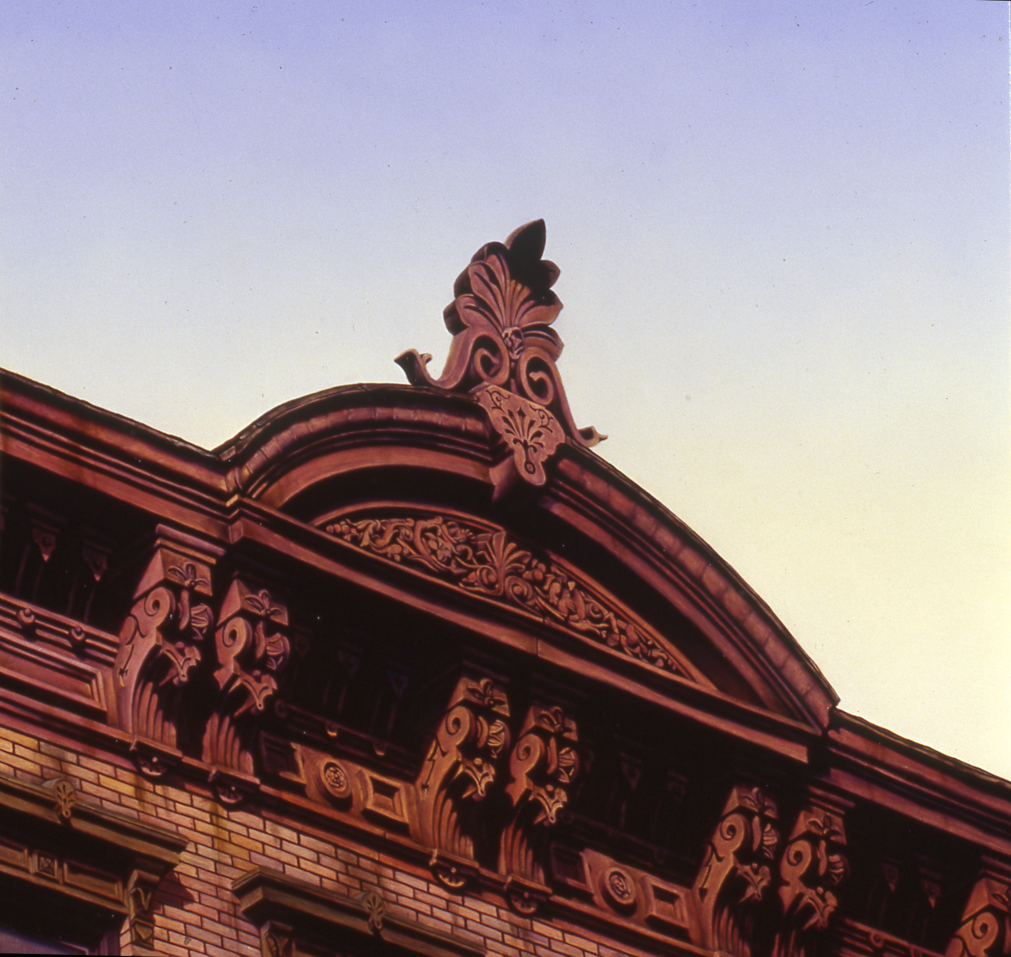  7th and 1st,&nbsp;12"x12", 1994, Oil on Masonite 