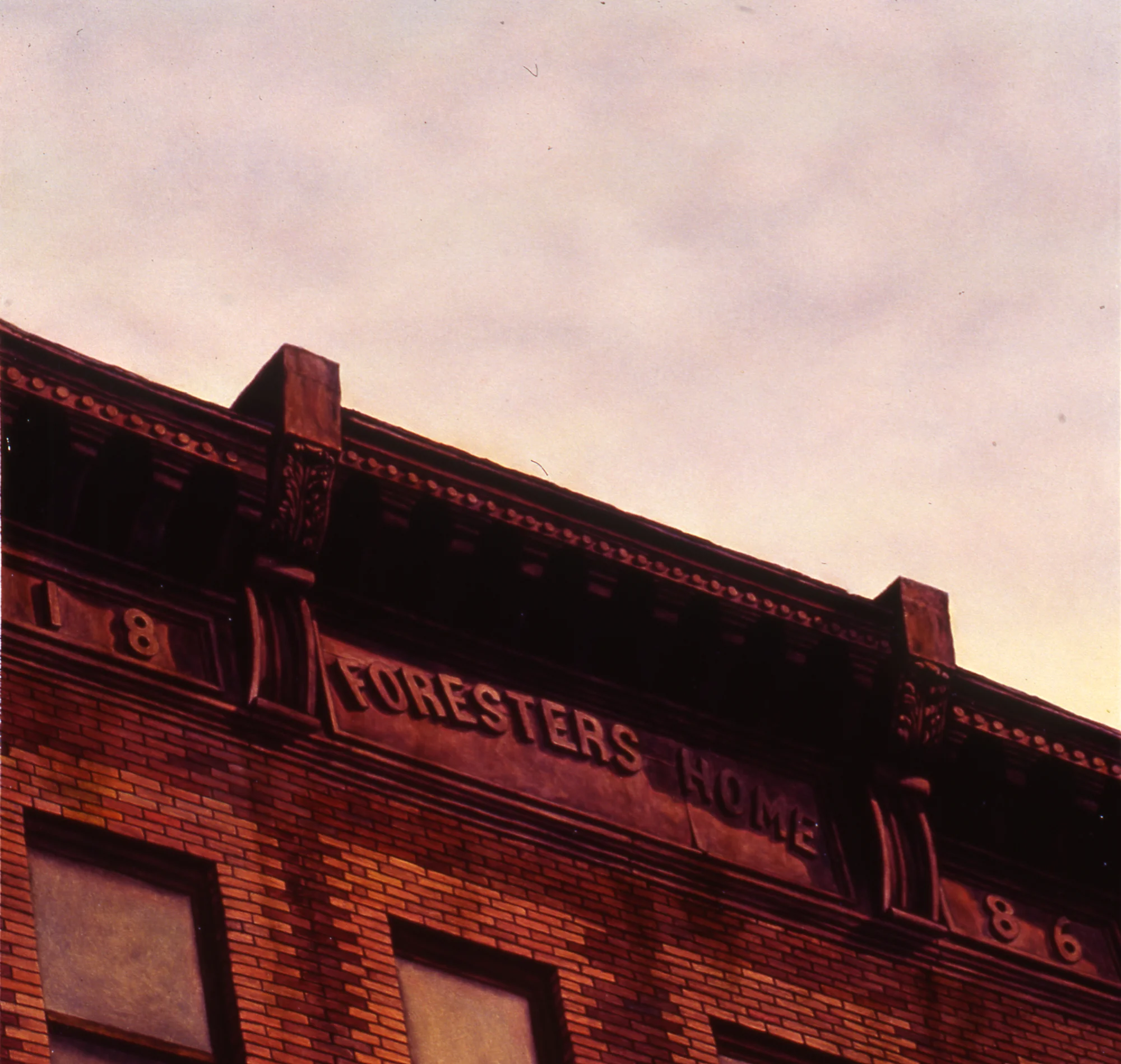  Foresters Home,&nbsp;12"x12", 1994, Oil on Masonite, Collection: Exxon Corporation, TX 