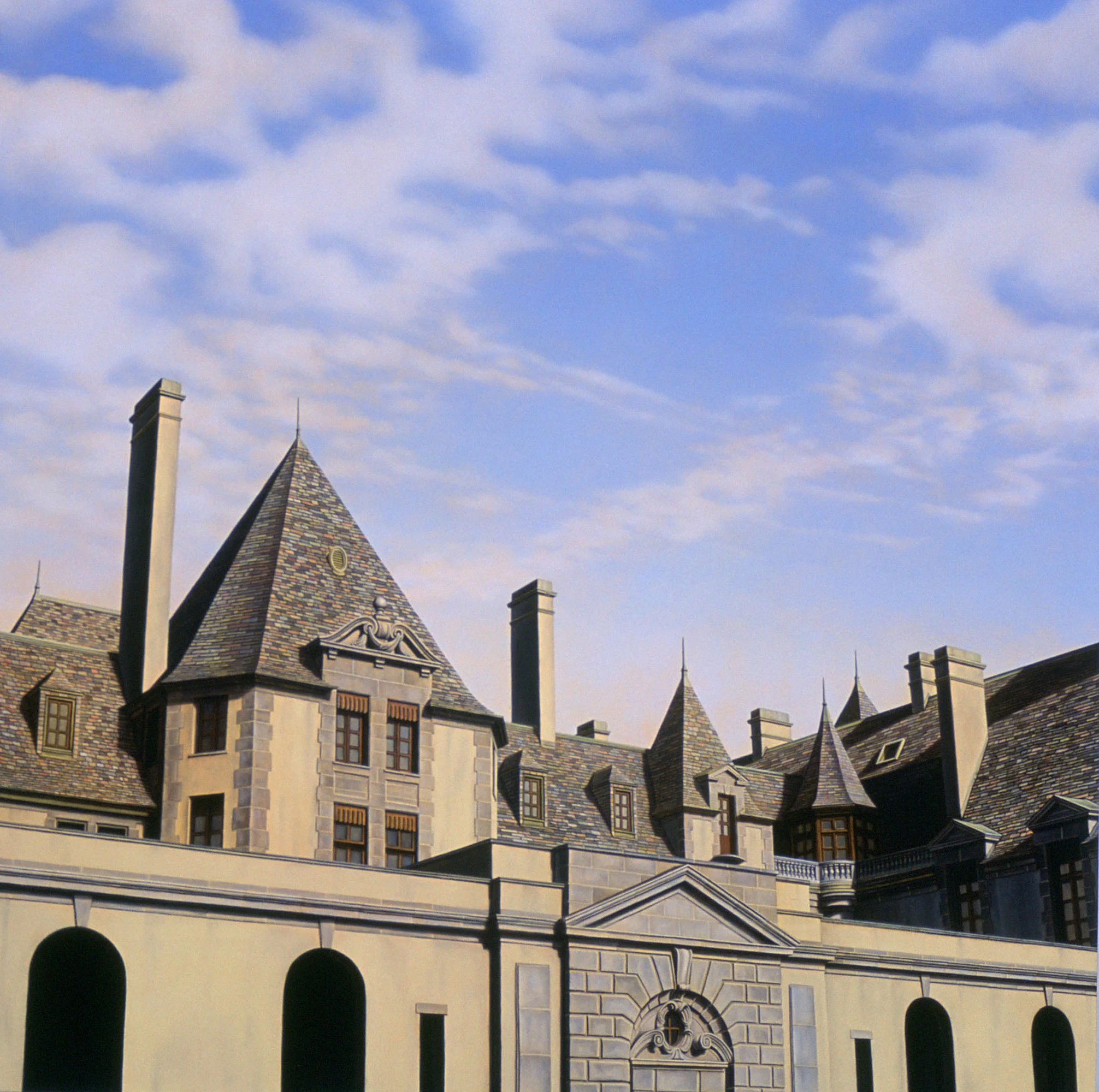  Oheka Castle, Cold Spring CC, 36"x36", 2011, Oil on Panel, Collection: Russ and Stephanie Simon, NY 