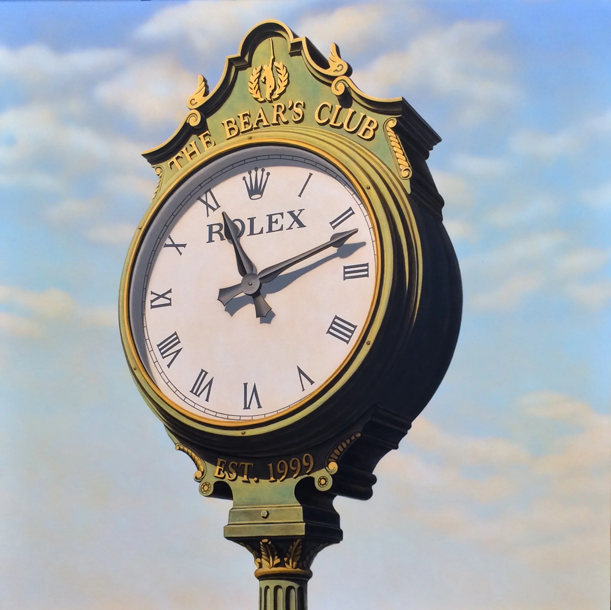The Bears Club, 24"x24", Oil on Panel, Collection: Ed and Arlene Fox, NY