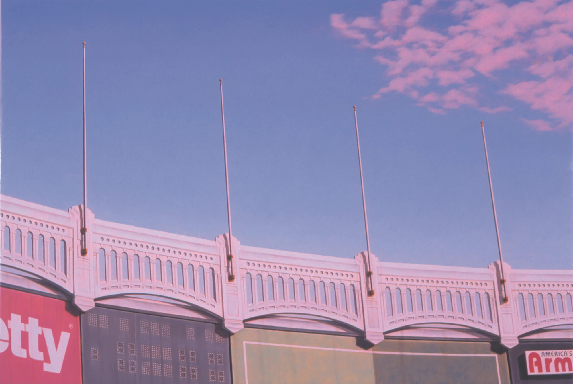  Yankee Stadium 24"x36", 1999, Oil on Panel, Collection: Gary Shillet, NY 