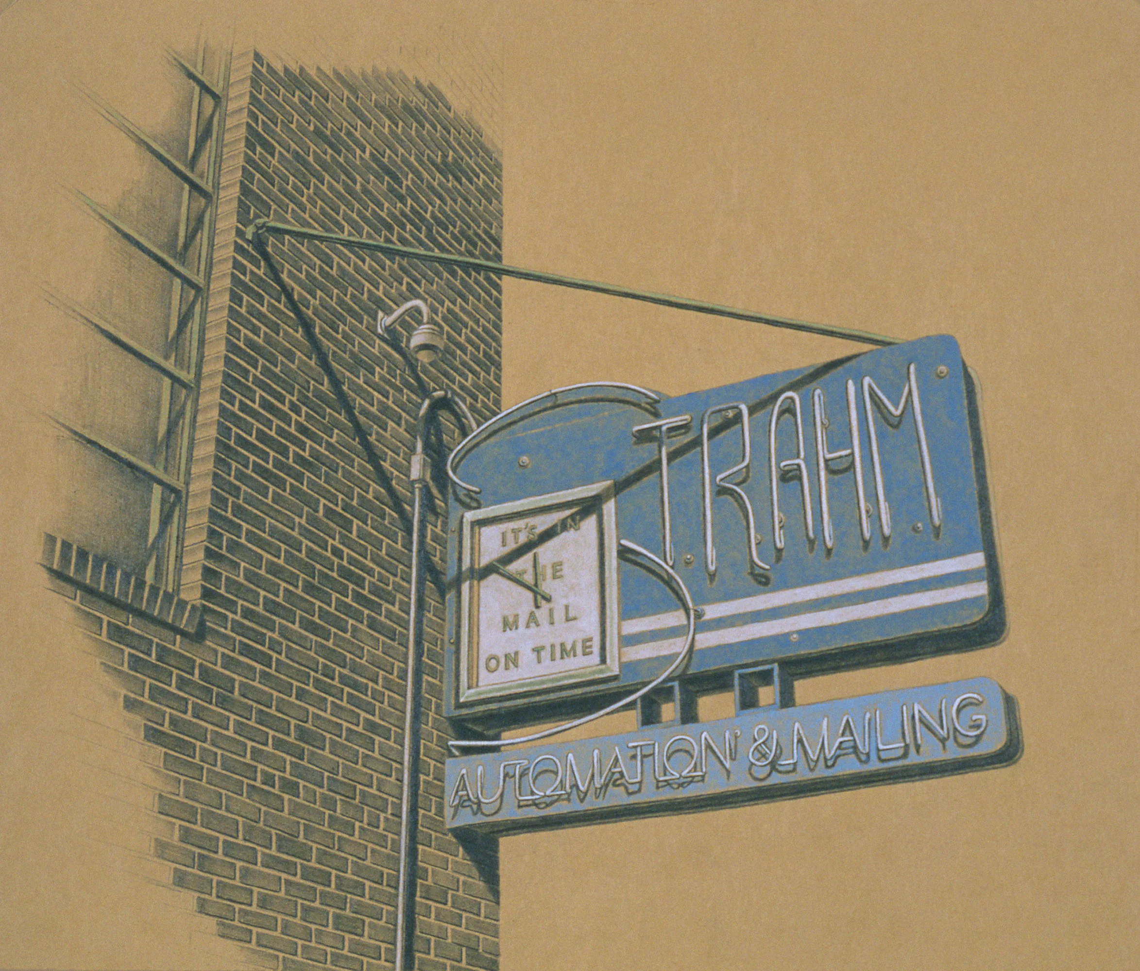  Straham,&nbsp;10"x10", 2012, Graphite and Oil Pigment on Paper, Private Collection 