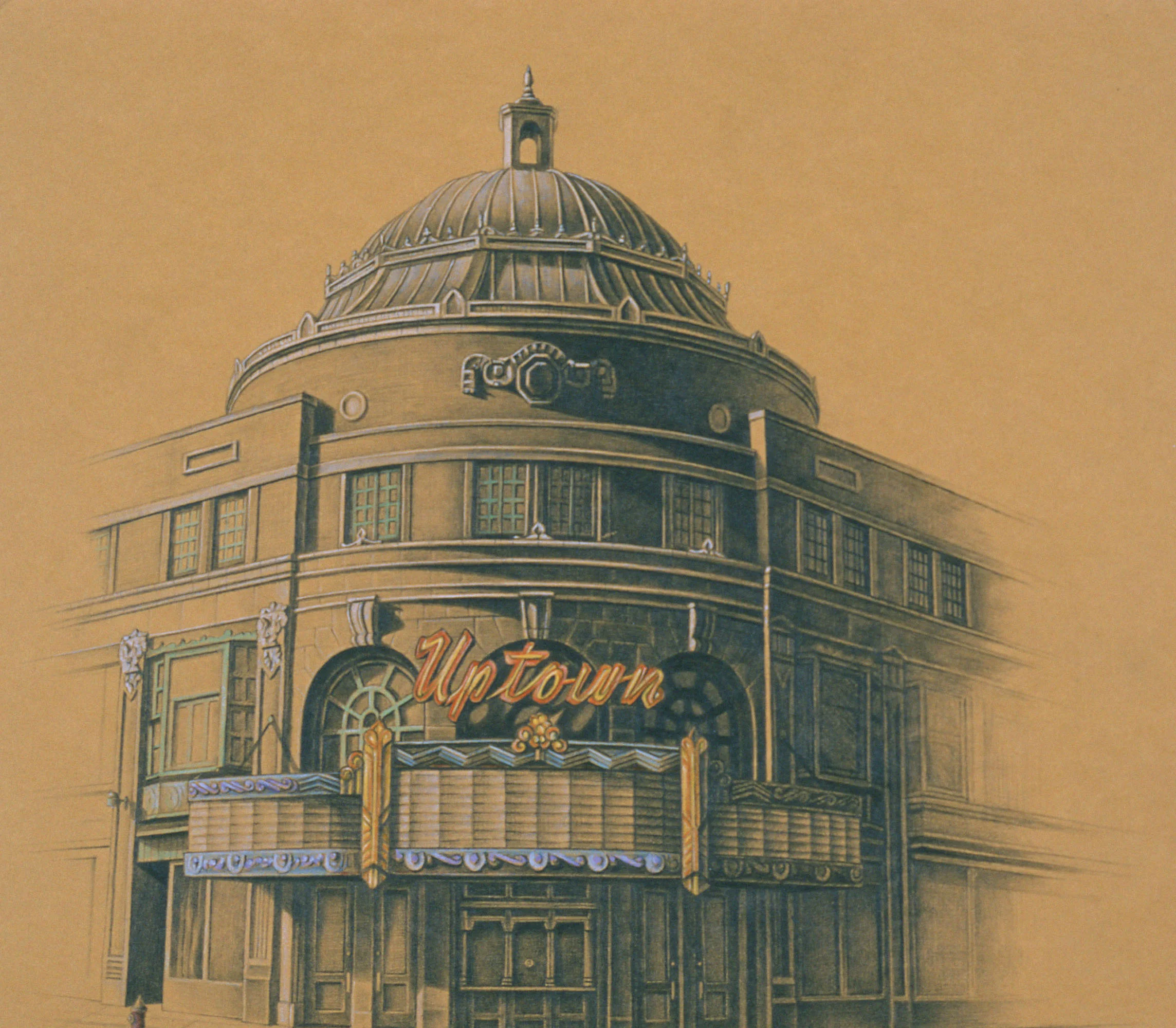  Uptown,&nbsp;10"x10", 2012, Graphite and Oil Pigment on Paper, Private Collection 