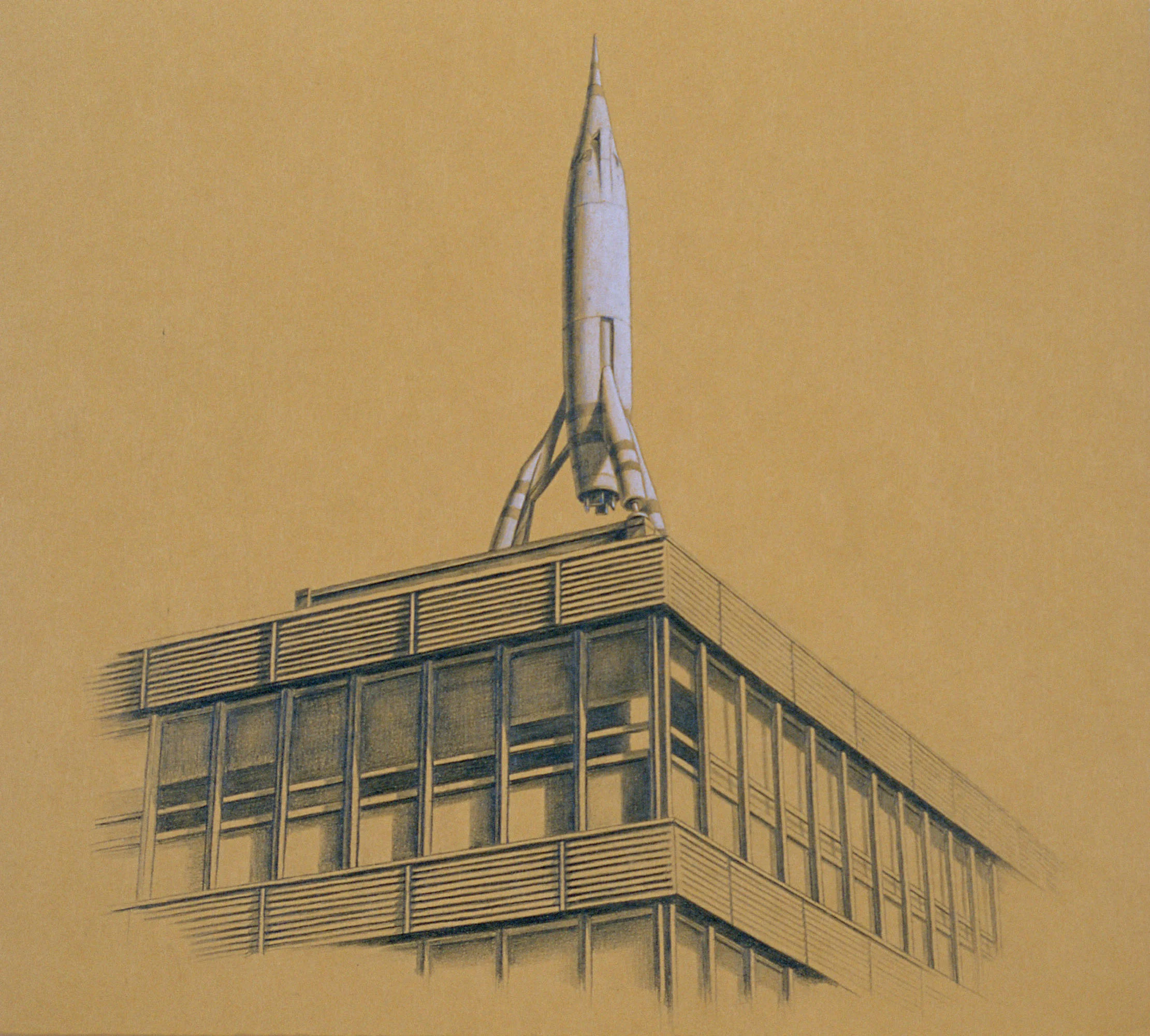  T.W.A.,&nbsp;10"x10", 2012, Graphite and Oil Pigment on Paper, Private Collection 