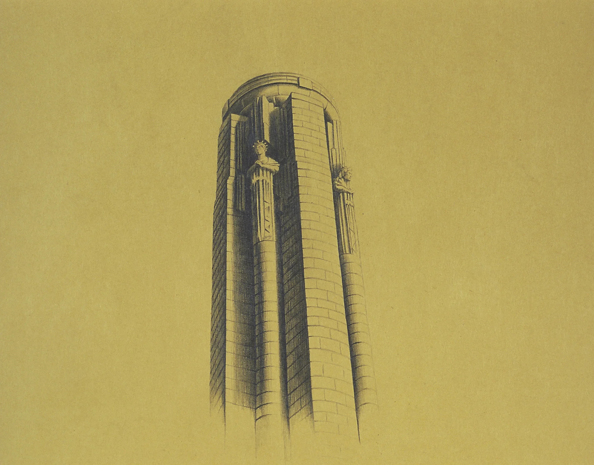 WWI Museum - Close-up, 10"x10", 2012, Graphite and Oil Pigment on Paper, Private Collection