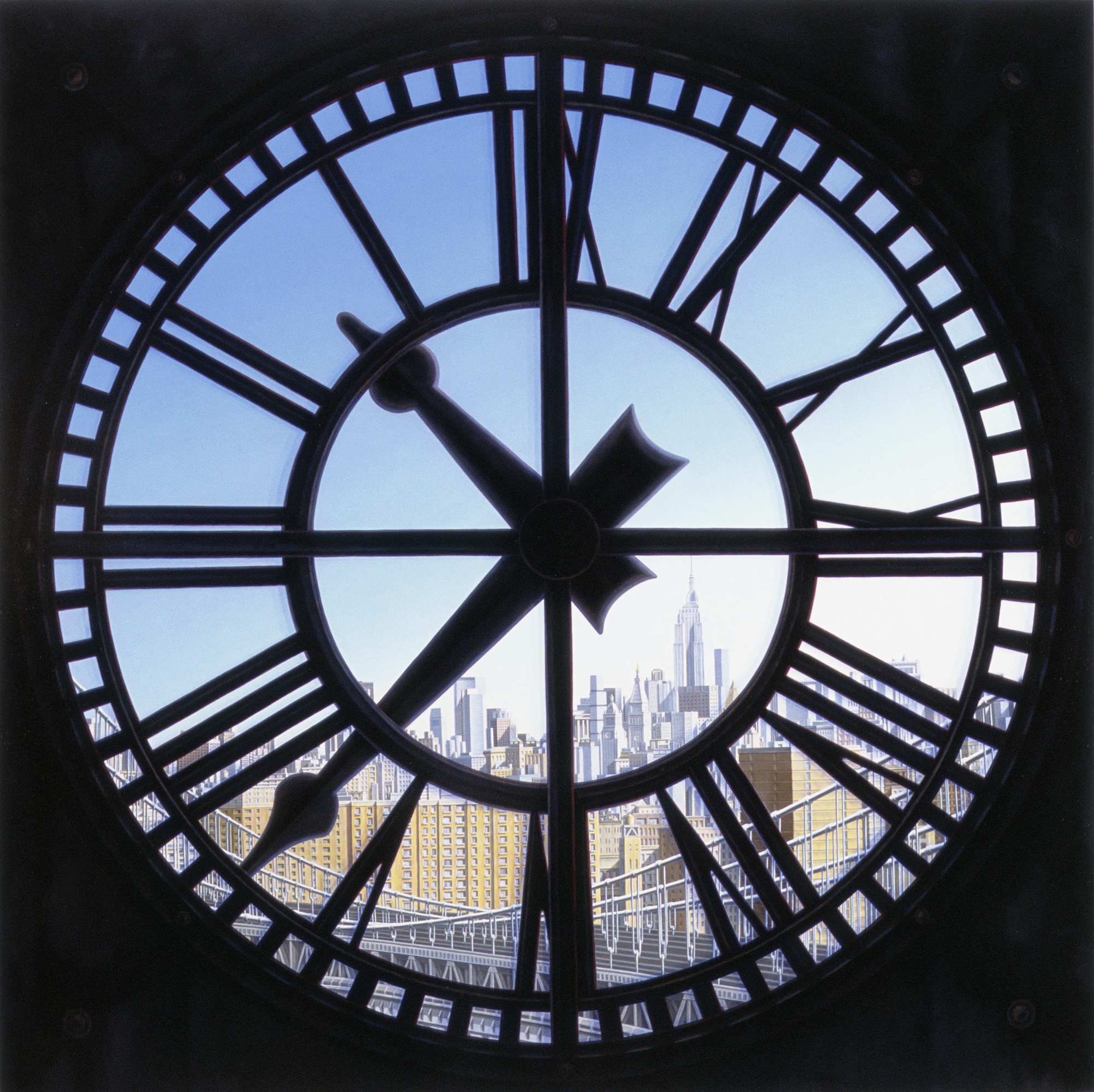 Walentas Clock Tower, 48"x48", 2011, Oil on Panel, Collection: Commerce Bancshares, MO