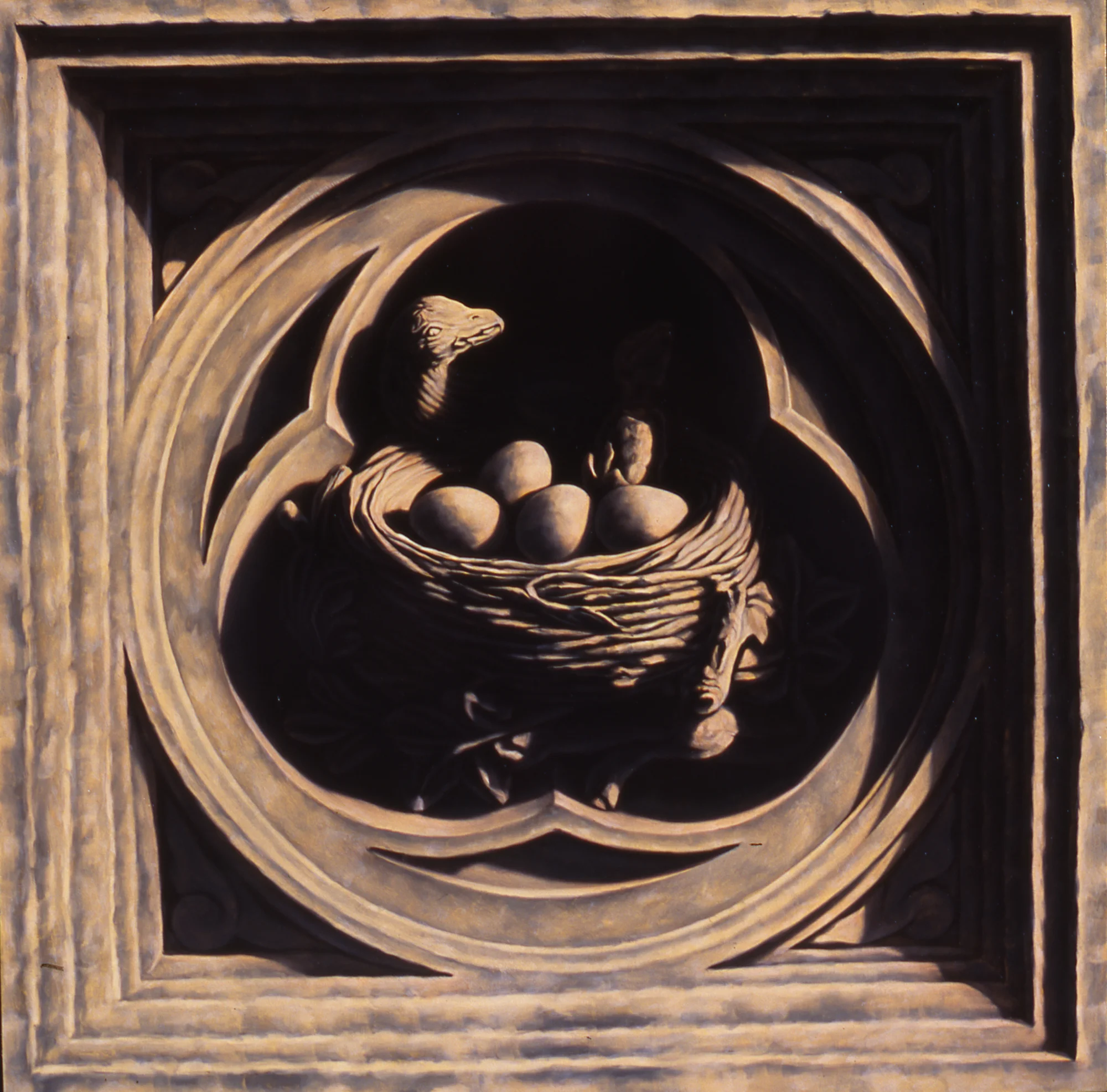 Eggs, 19"x19", 2011, Oil on Panel, Collection: Bob & Nancy Bell, NY