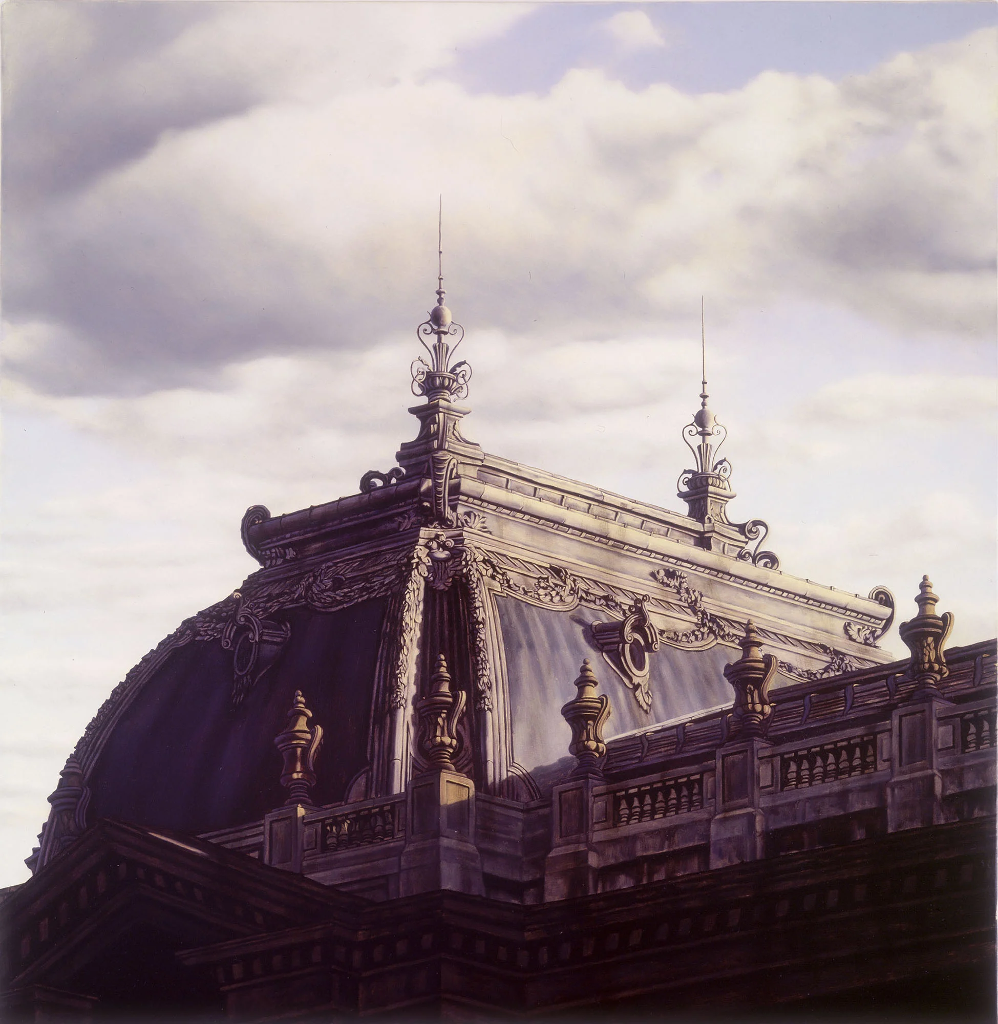  Petit Palais, 16"x16", 1995, Oil on Masonite, Collection: Robert and Vickie Zoellner, NJ 