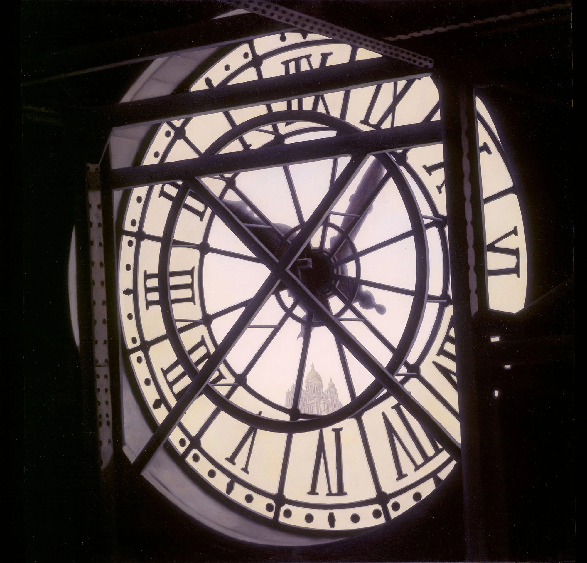  Musée D'Orsay, 16"x16", 1996, Oil on Masonite, Collection: Robert J. Hrebek, NJ 