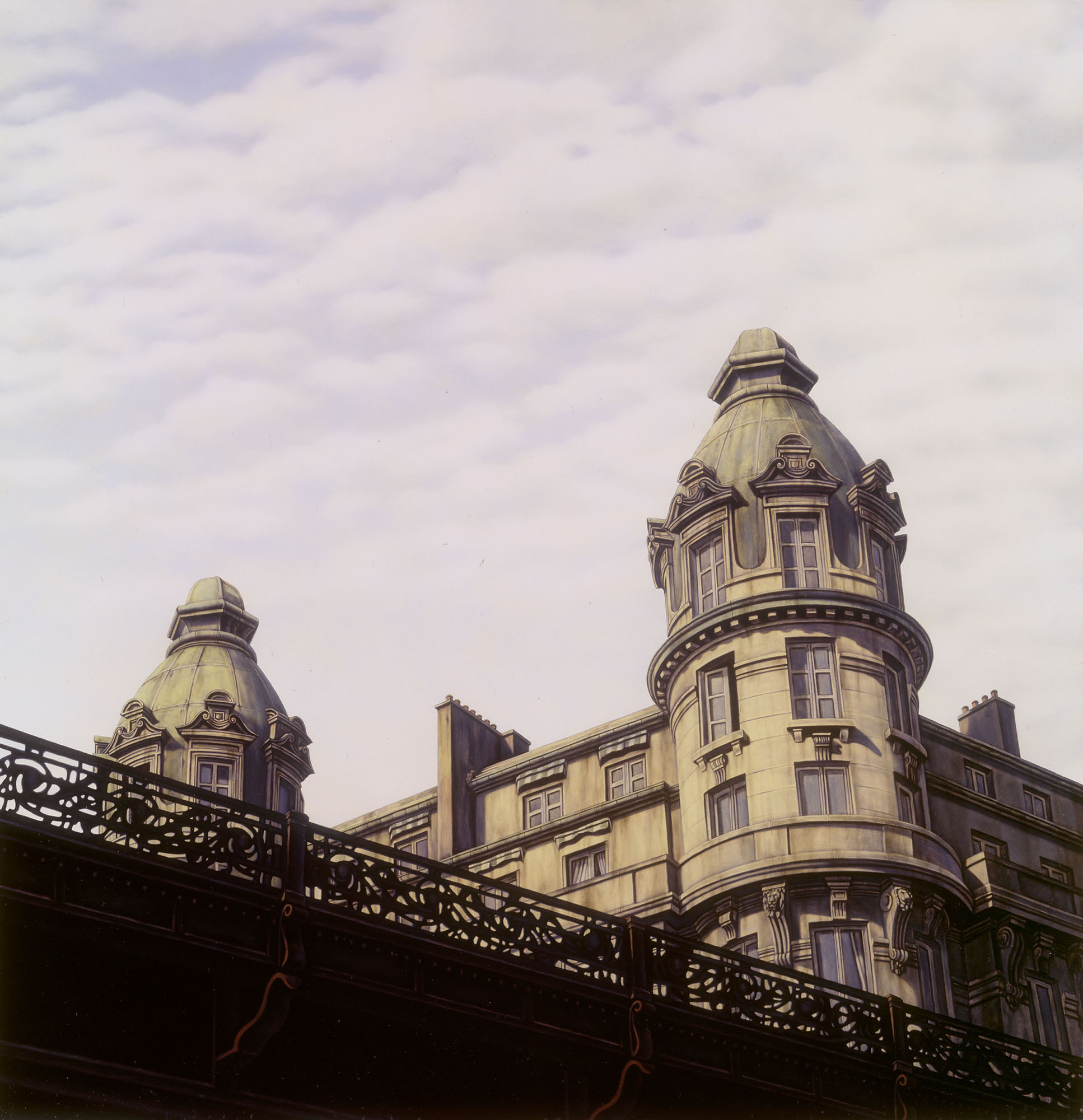  Pont De Bir Hakeim,&nbsp;24"x24", 1997, Oil on Masonite, Collection: Roger G. Cottingham, NY 