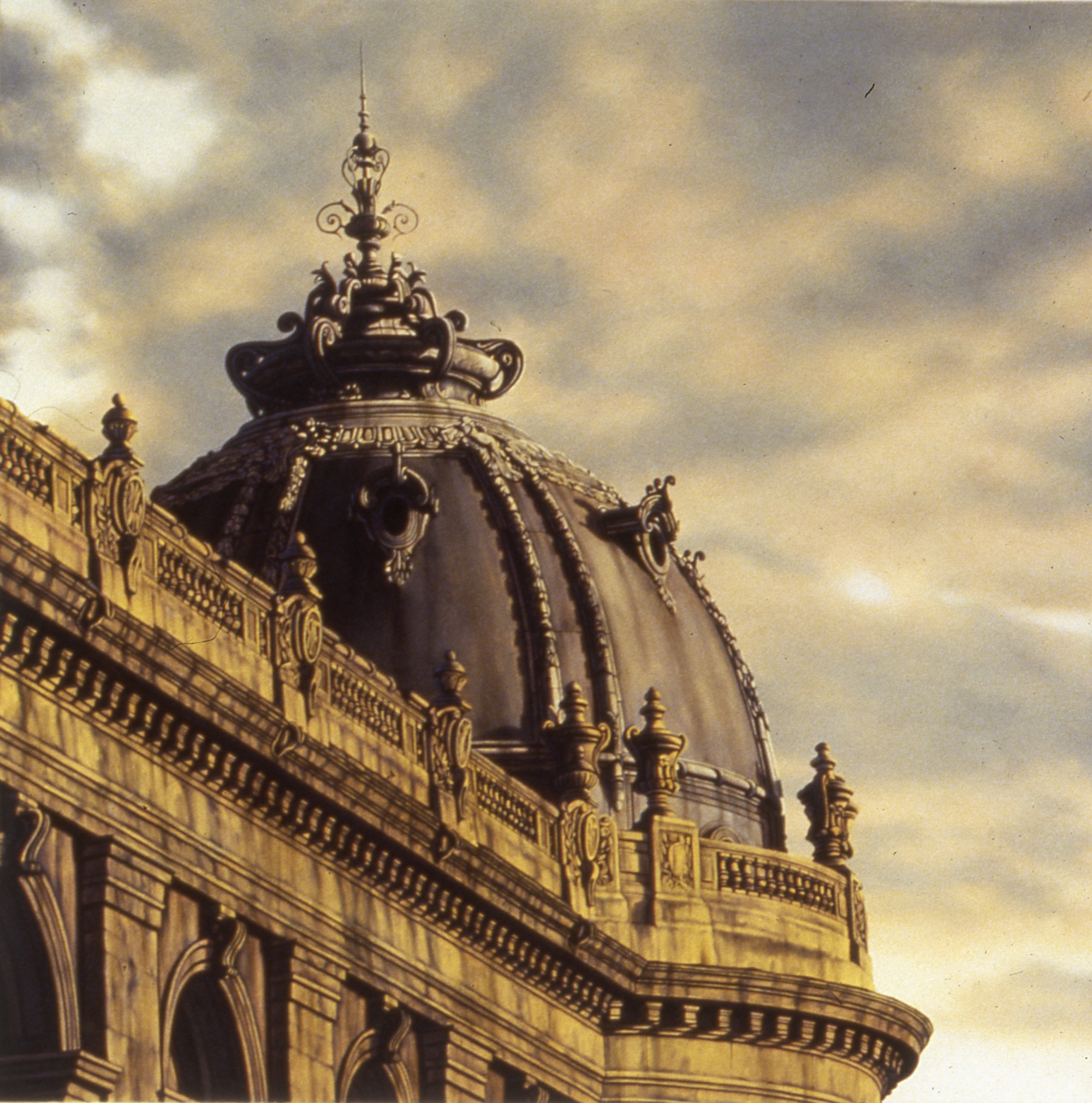  Petit Palais South,&nbsp;16"x16", 1995, Oil on Masonite, Collection: Commerce Bancshares Inc,., MO 