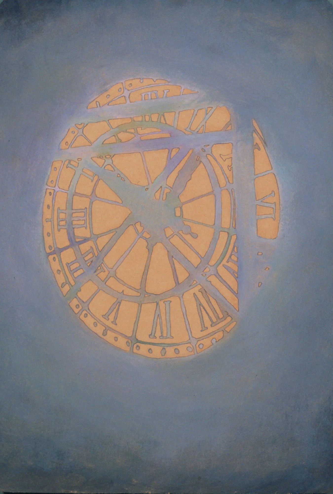  D' Orsay Clock II, 10"x10", 1996, Graphite and Oil Pigment on Paper, Collection: Mr. &amp; Mrs. Dillon Hoey, NY 