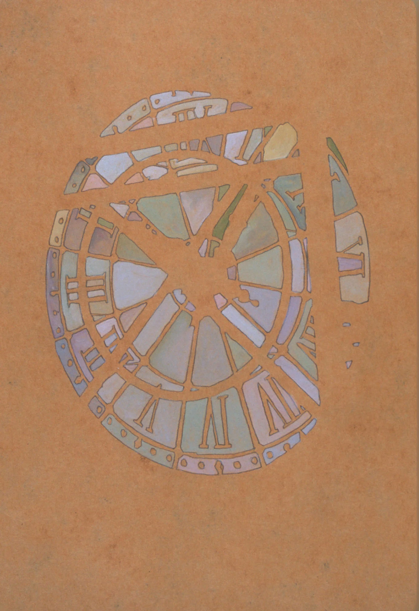  D' Orsay Clock I, 10"x10", 1996, Graphite and Oil Pigment on Paper, Price on Request 
