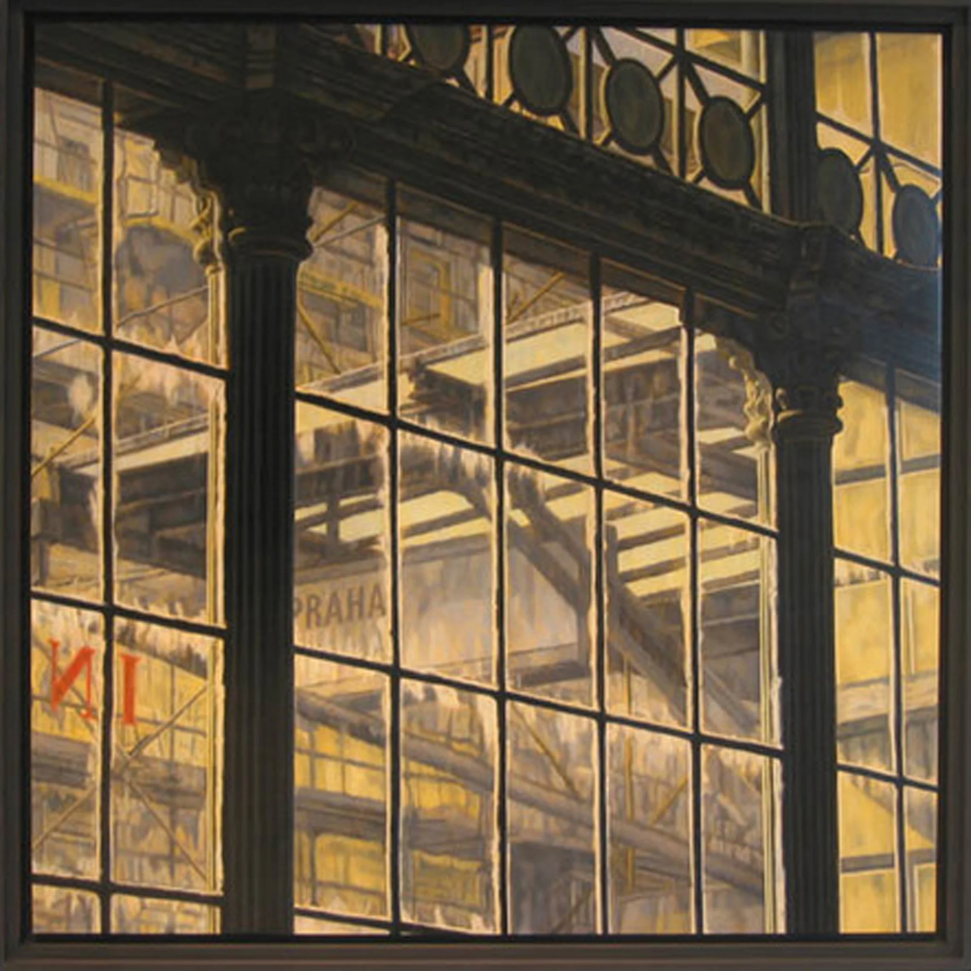 Praha, 36"x36", 2006, Oil on Masonite, Collection: Ginger Damon, CA