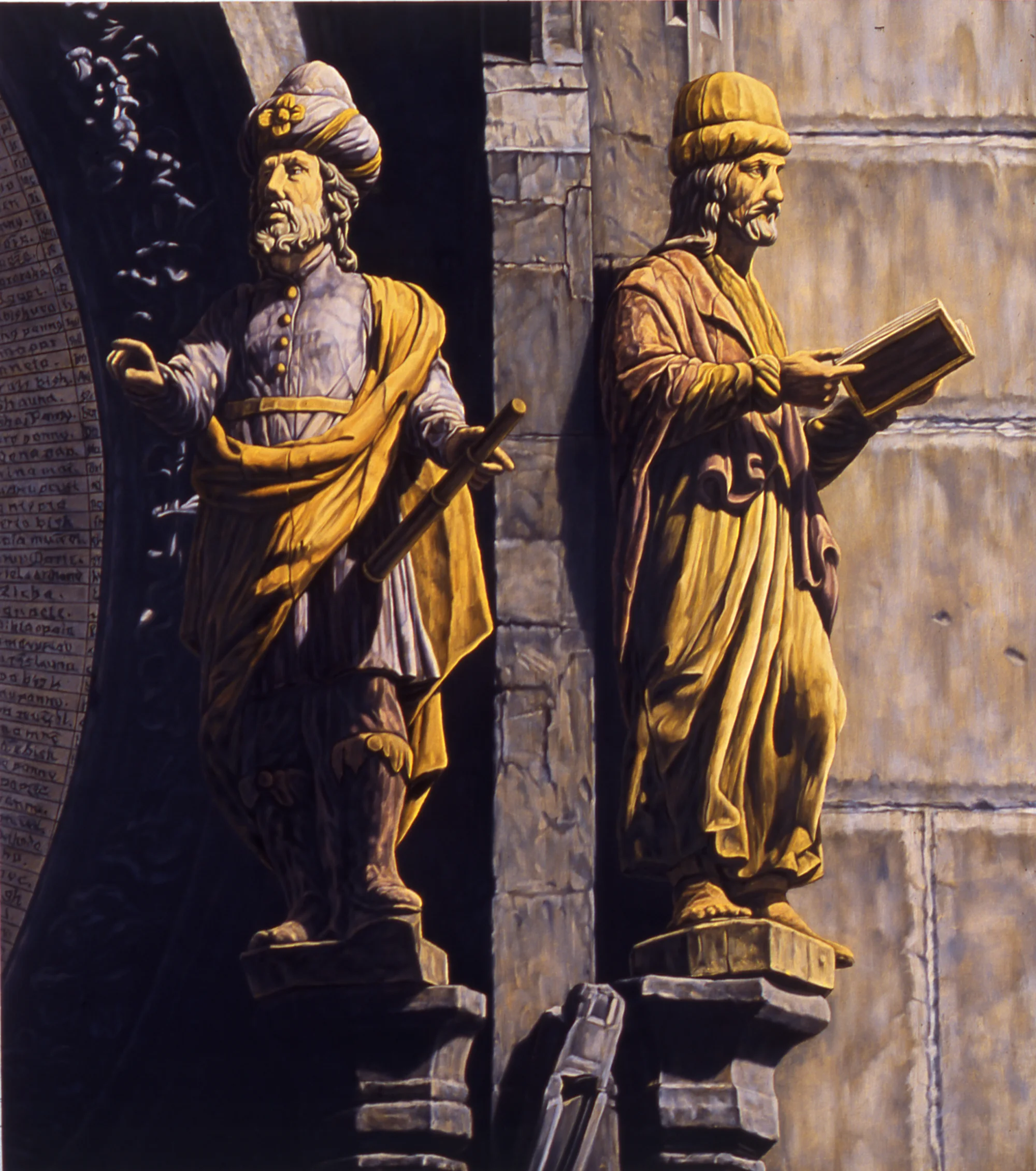Astronomer and Philosopher, 17"x15", 2006, Oil on Masonite, Collection: Dr. & Mrs. Scott Spiro, NJ