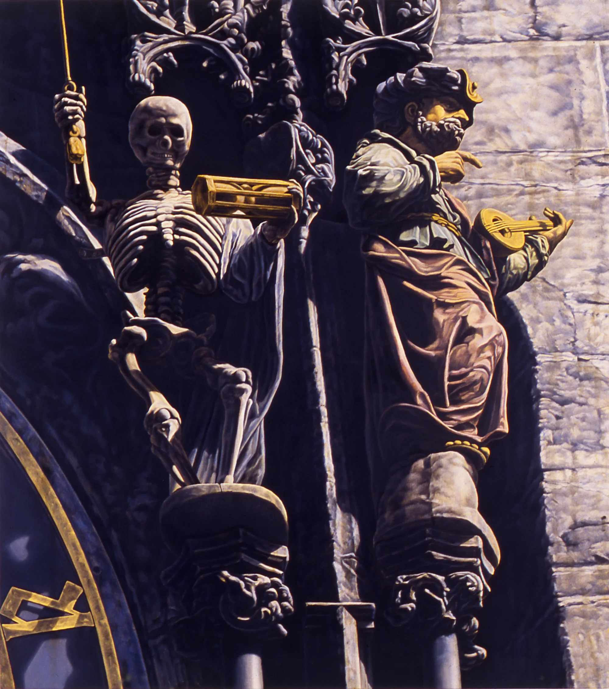  Death and The Piper 17"x15", 2006,&nbsp;Oil on Panel, Collection: Dr. &amp; Mrs. Scott Spiro, NJ 