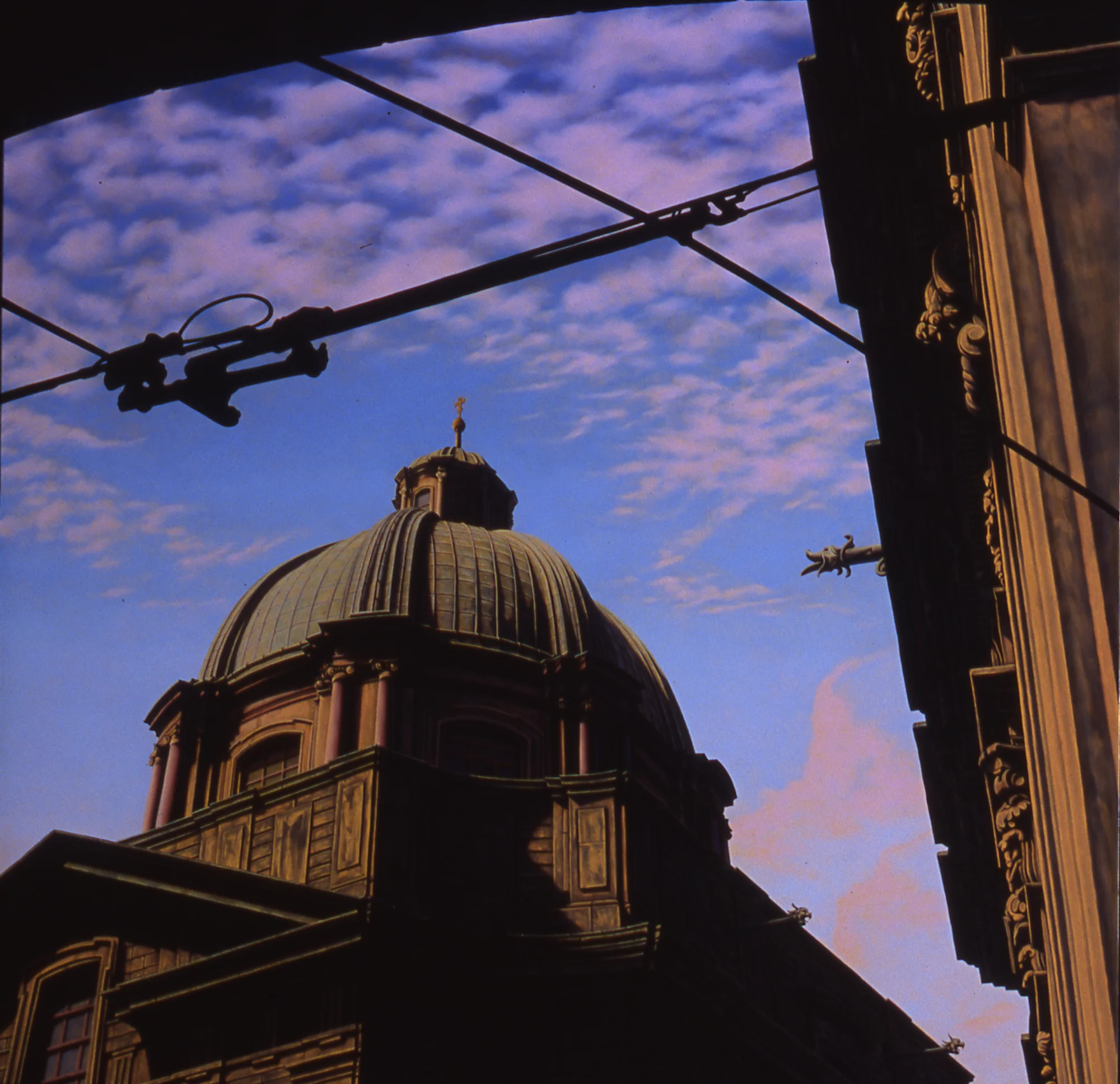  St. Francis of Assisi Church, 24"x24", 2005,&nbsp;Oil on Masonite, 