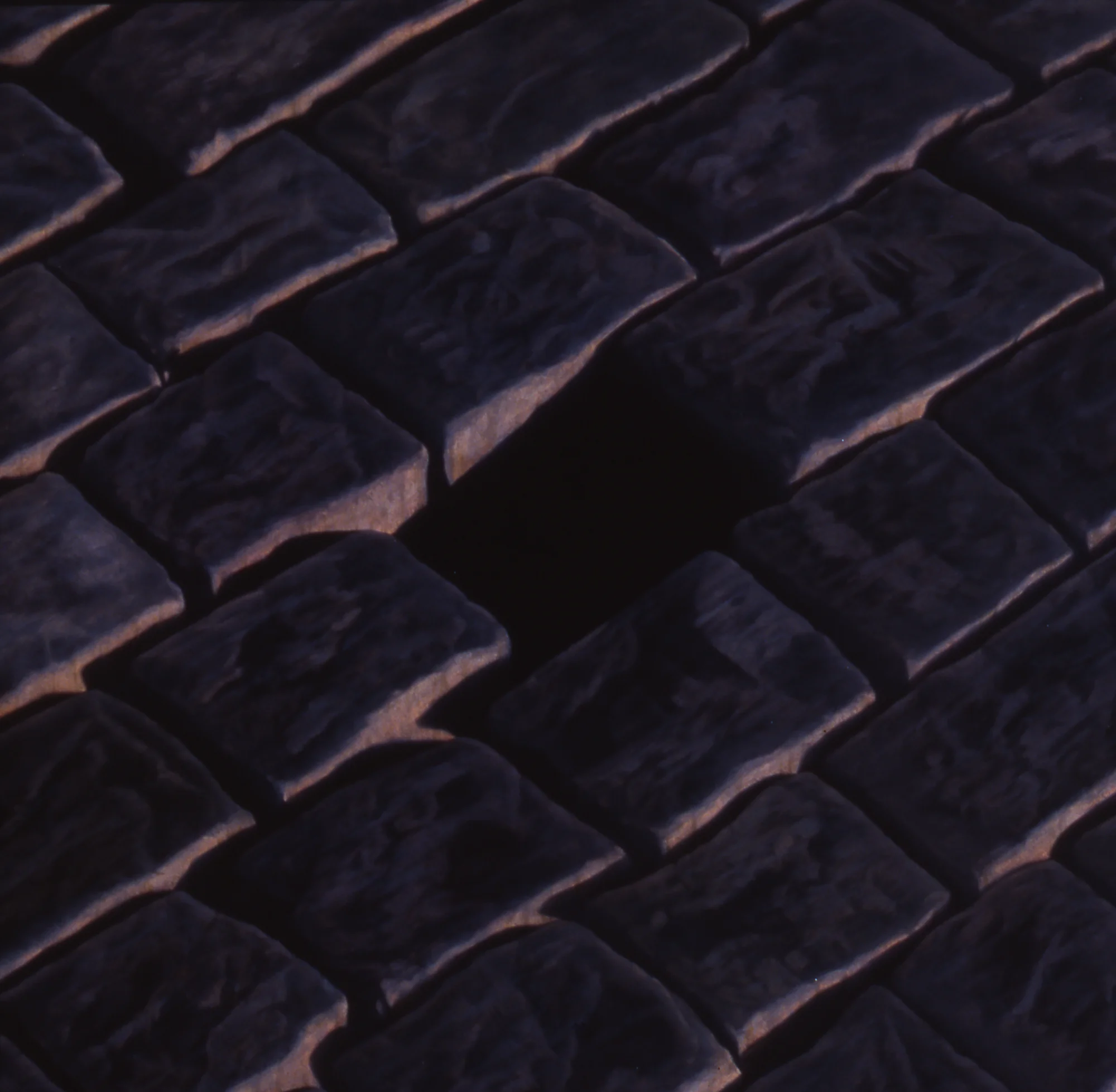  Cobblestone, 16"x16", 2005,&nbsp;Oil on Masonite, Collection: Robert J. Hrebek 