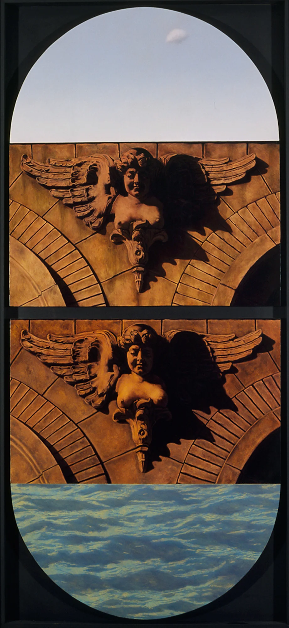  Phebes Angels Diptych, Top Panel 26"x24", Bottom Panel 26"x24", Oil on Masonite, Collection: Claire Maestroni, CT 