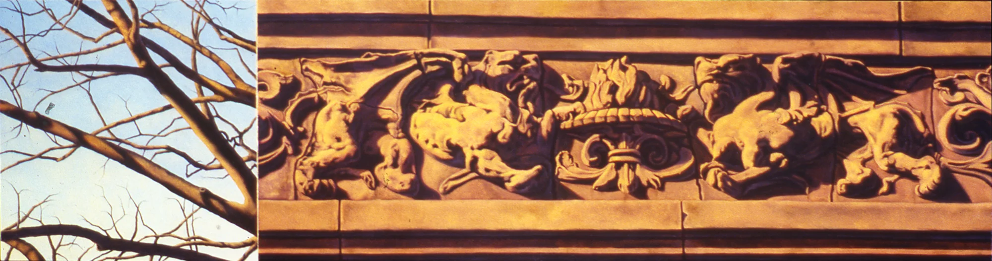  Phebes Dragon, 12"x46", 1994, Oil on Masonite, Private Collection 