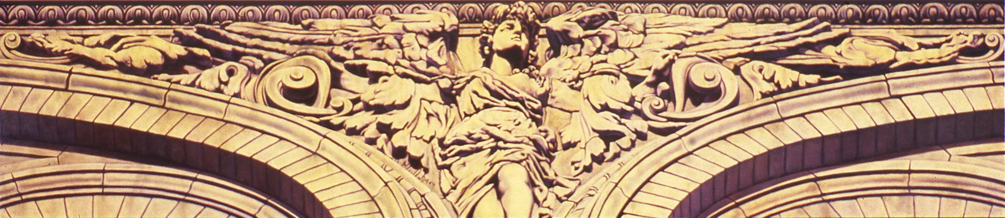  14th St. Angel, 16"x60", 1993, Oil on Masonite, Collection: Kelso and Company, NY 