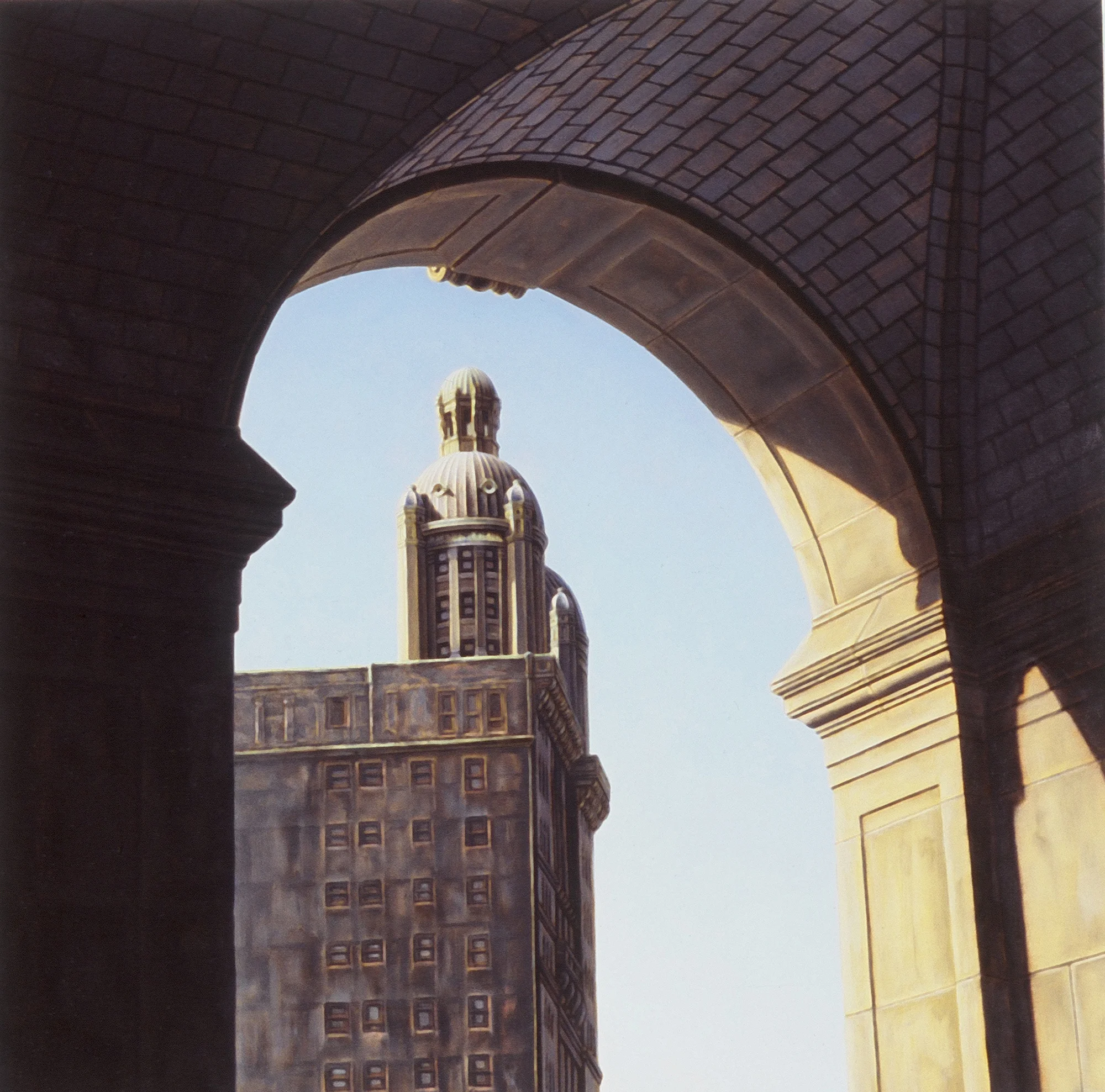  Park Row Building, 16"x16", 2011, Oil on Panel, Price on Request 