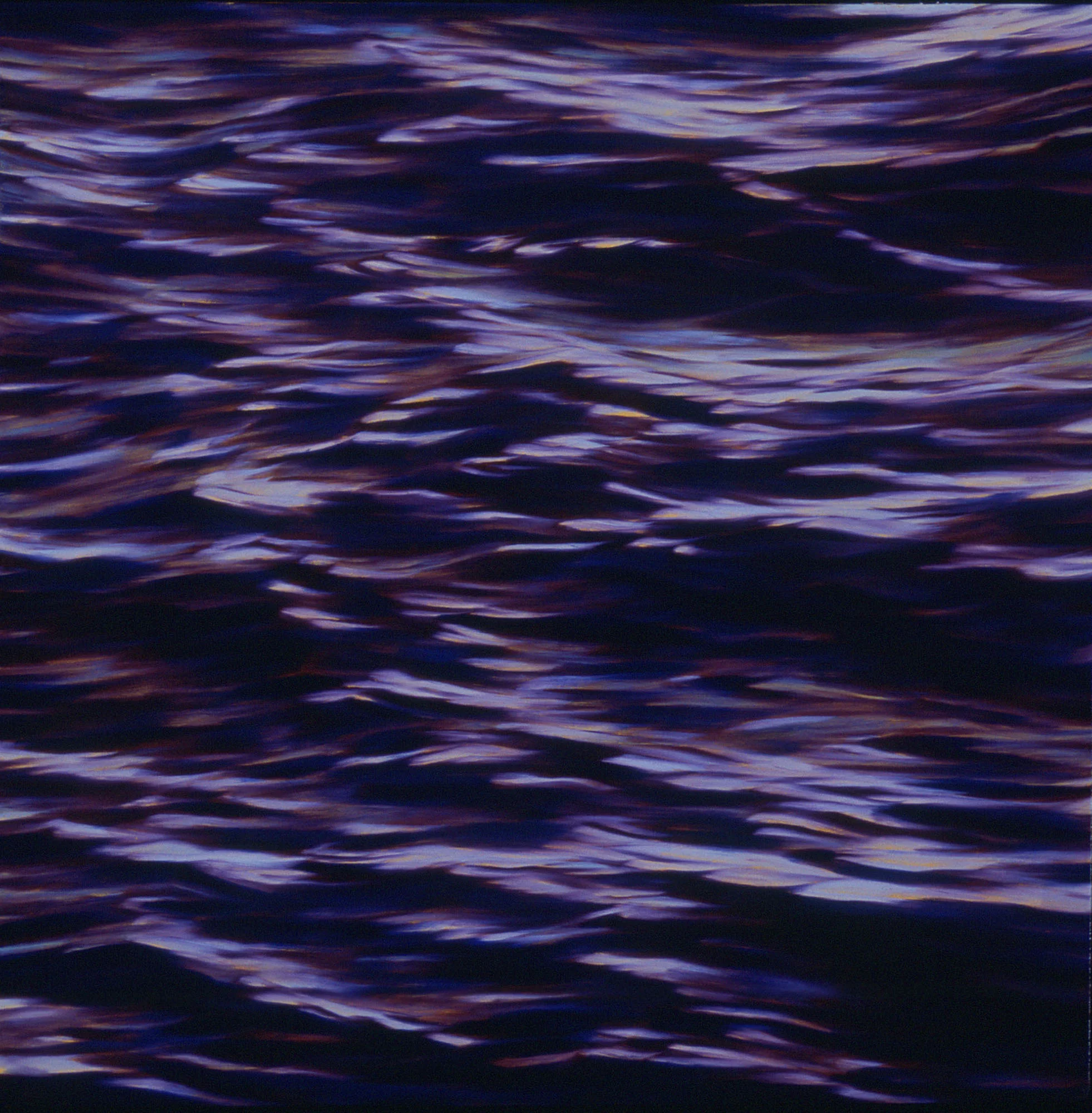  Purple Water, 8"x8", 2000, Oil on Panel, Private Collection 