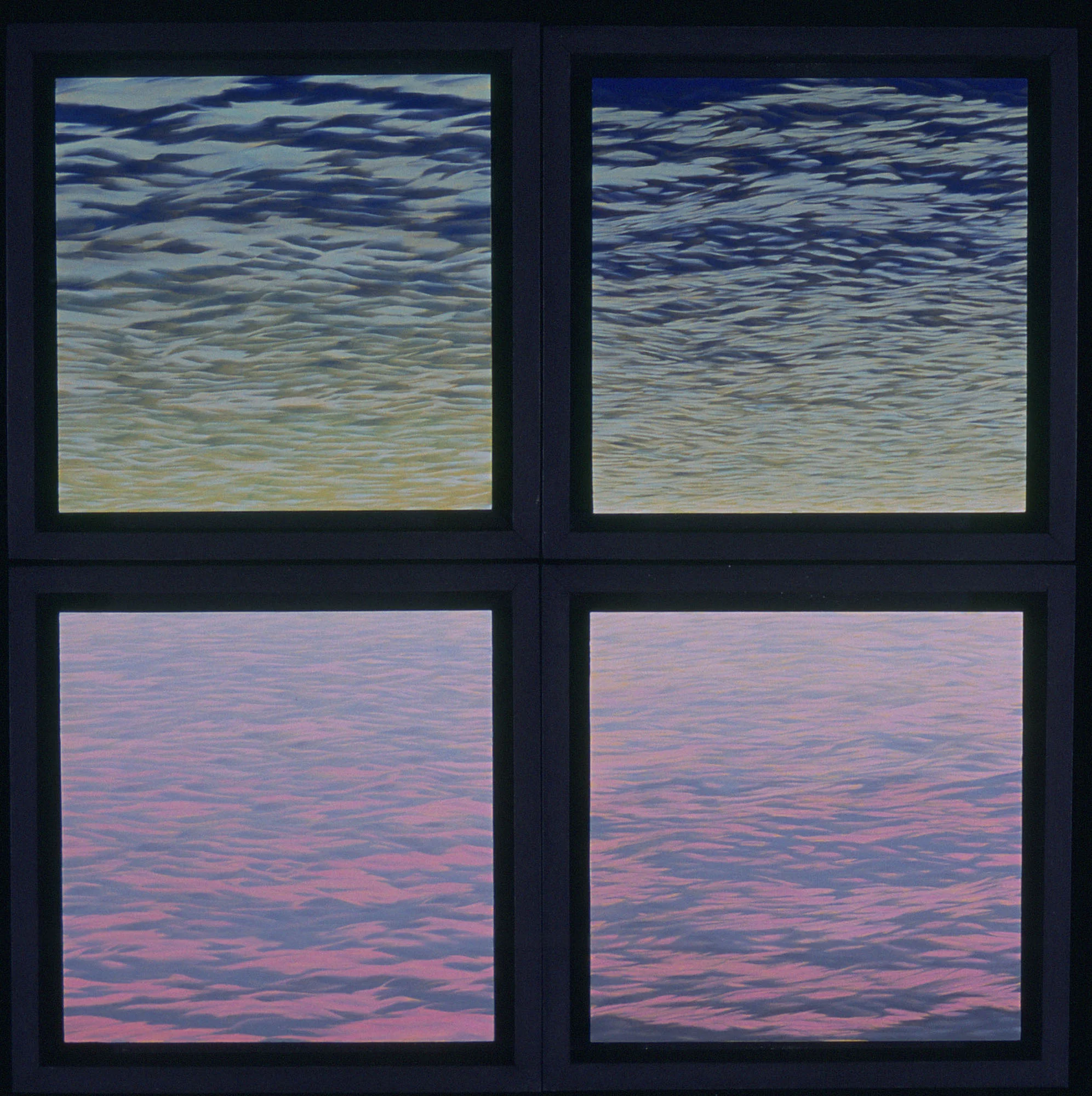  Sky and Water II, (4) 8"x8" panels, 2001, Oil on Panel, Private Collection 