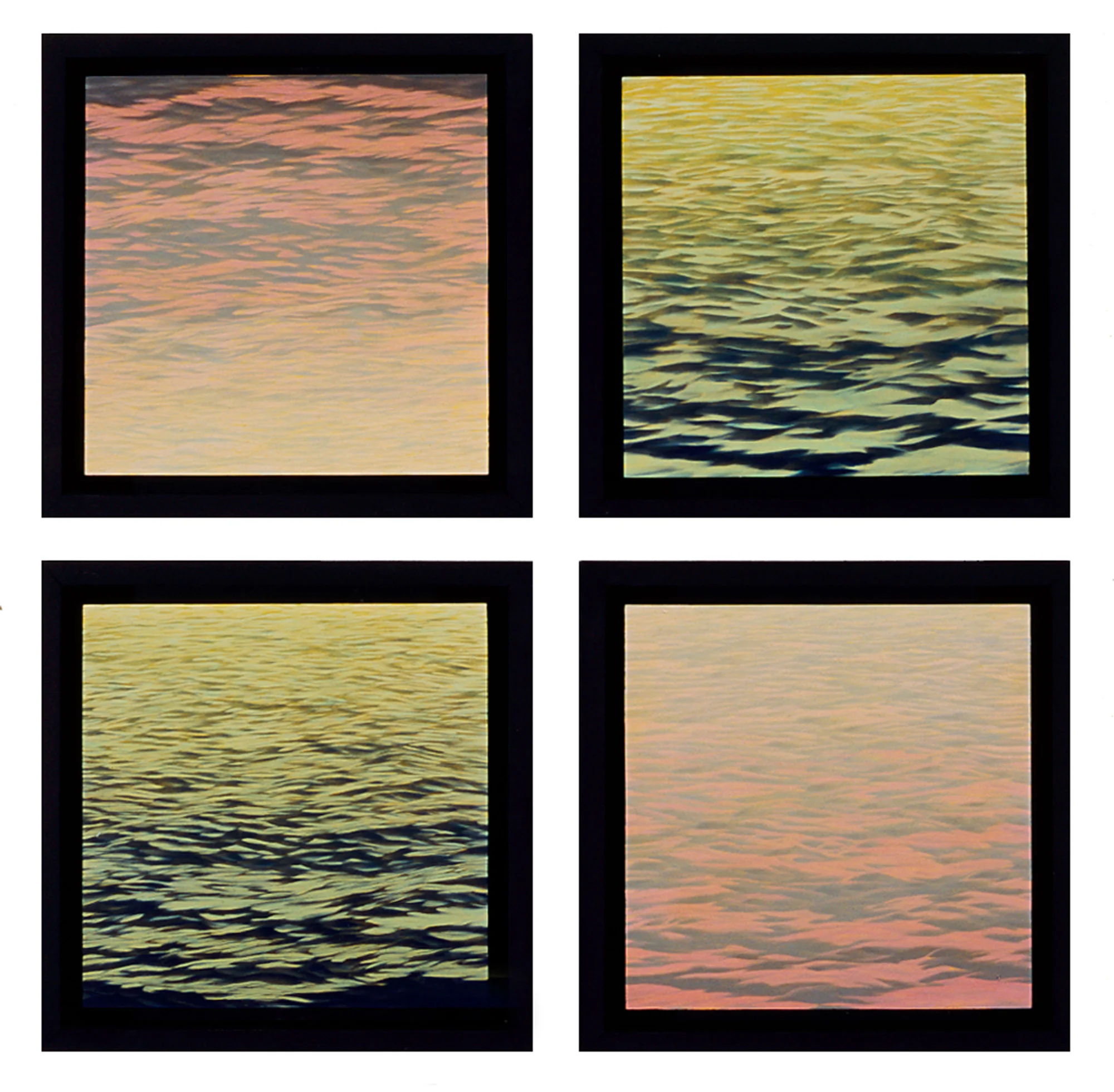 Sky and Water, (4) 8"x8" panels, 2000, Oil on Panel, Collection: Leo Gore/Paula Kin, NY 