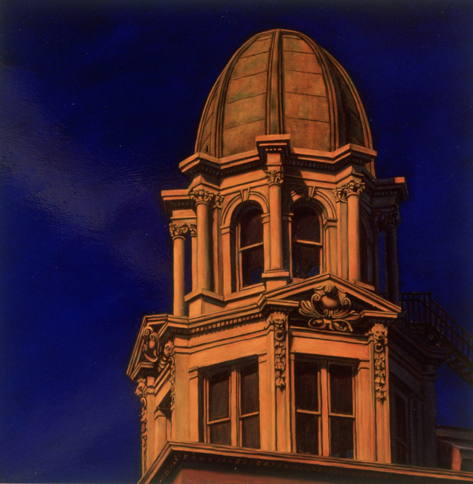  22nd and 5th South,&nbsp;12"x12", 1990, Oil on Masonite,&nbsp;Private Collection 