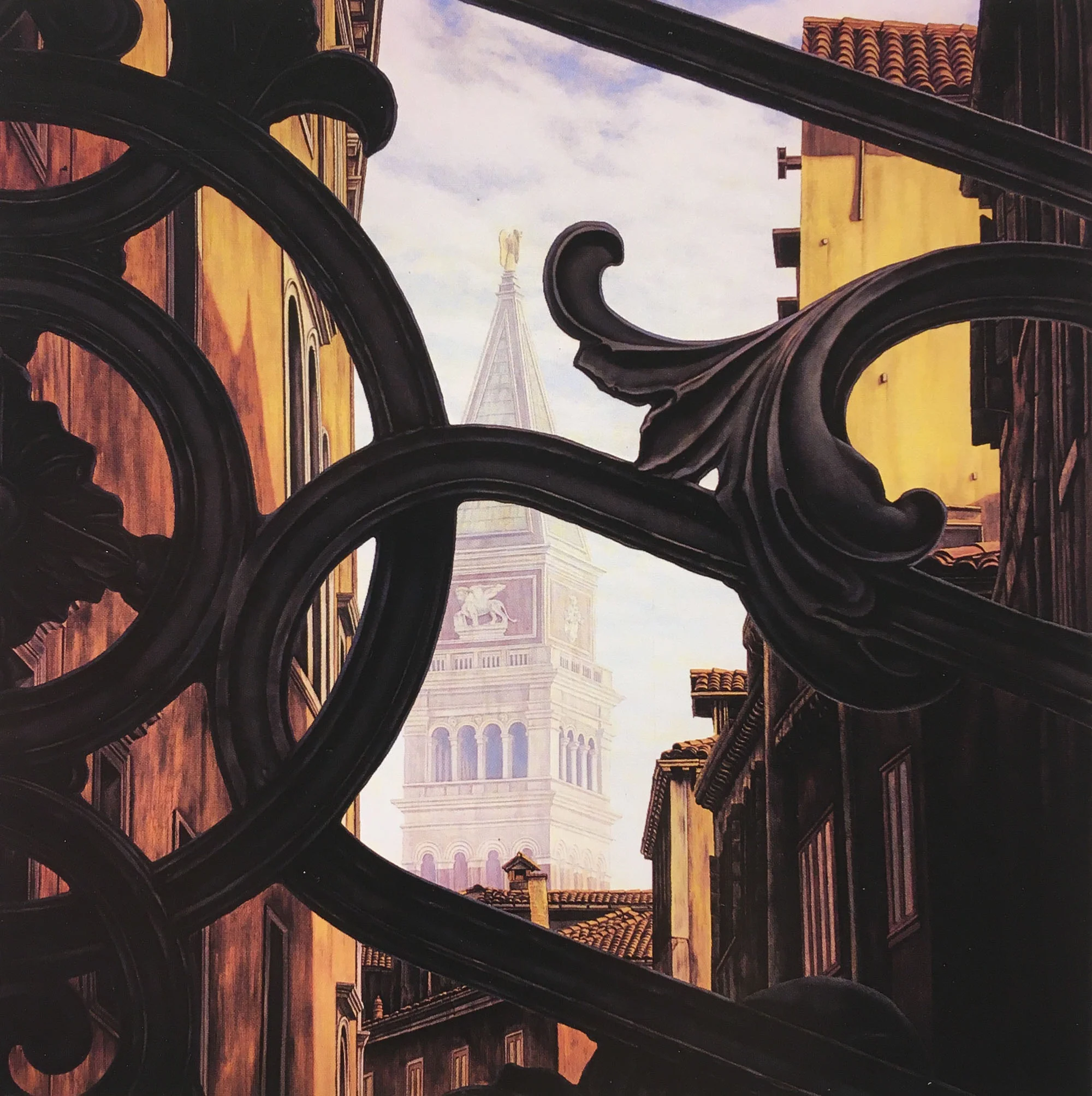  Campanile,&nbsp;24"x24", 1998, Oil on Masonite, Collection: American General Company, TX 