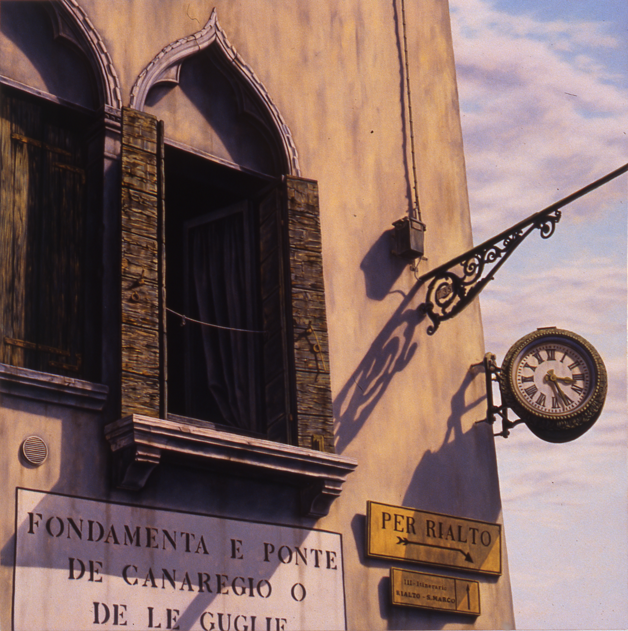  Canaregio,&nbsp;24"x24", 1998, Oil on Masonite, Collection: Roger G. Cottingham, NY 